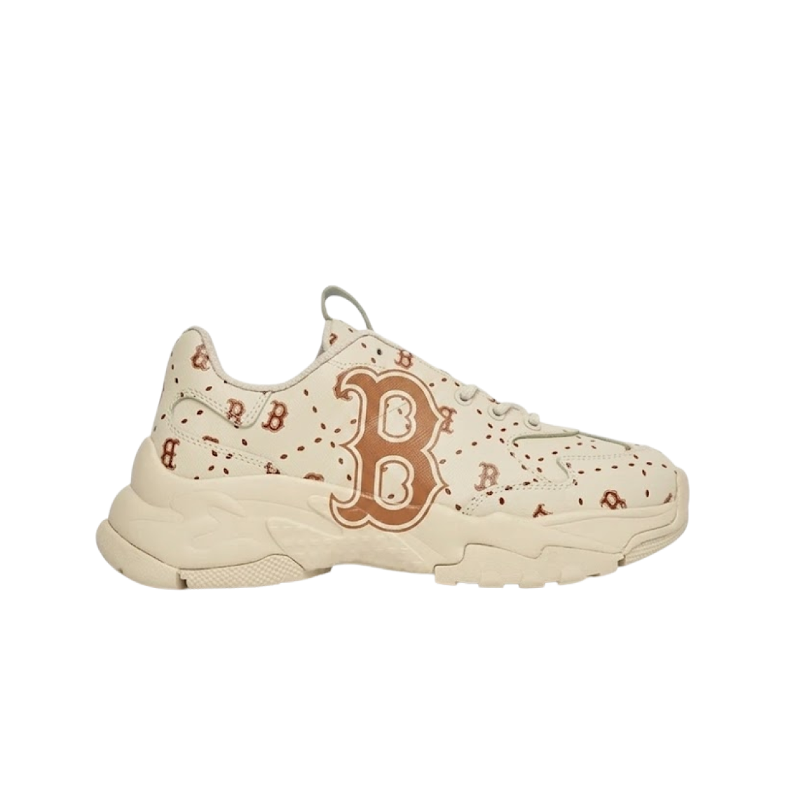 MLB 빅볼 청키 사피아노 다이아 모노그램 BOS 베이지(MLB Bigball Chunky Saffiano Dia Monogram BOS Beige)