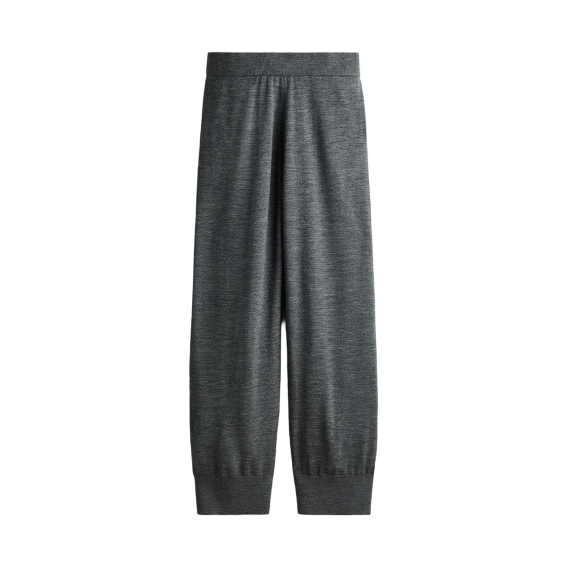 (W) 에이치앤엠 x 스텔라 맥카트니 메리노 울 와이드 조거 팬츠 다크 그레이 멜란지((W) H&M x Stella McCartney Merino Wool Wide Joggers Dark Grey Melange)