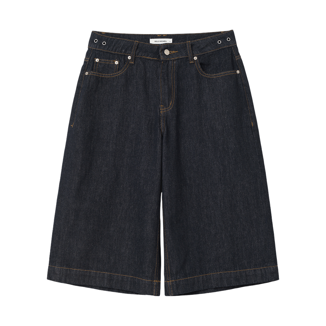 밀로 우먼 맥시 데님 버뮤다 팬츠 인디고(MILLO WOMEN Maxi Denim Bermuda Shorts Indigo)