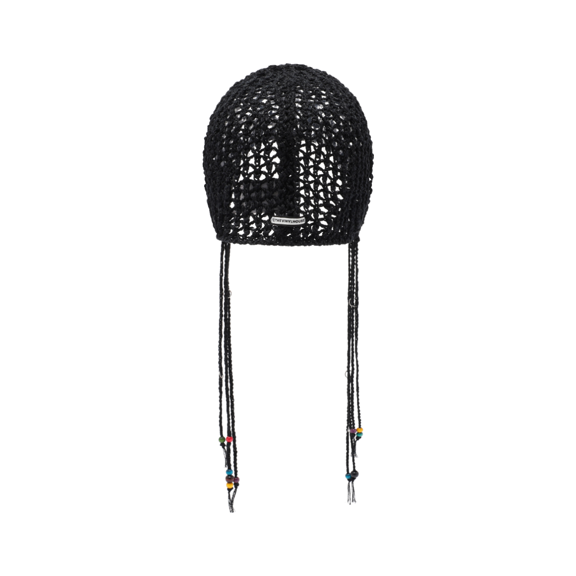(W) 더바이닐하우스 비디드 크로셰 비니 블랙((W) Thevinylhouse Beaded Crochet Beanie Black) - 3