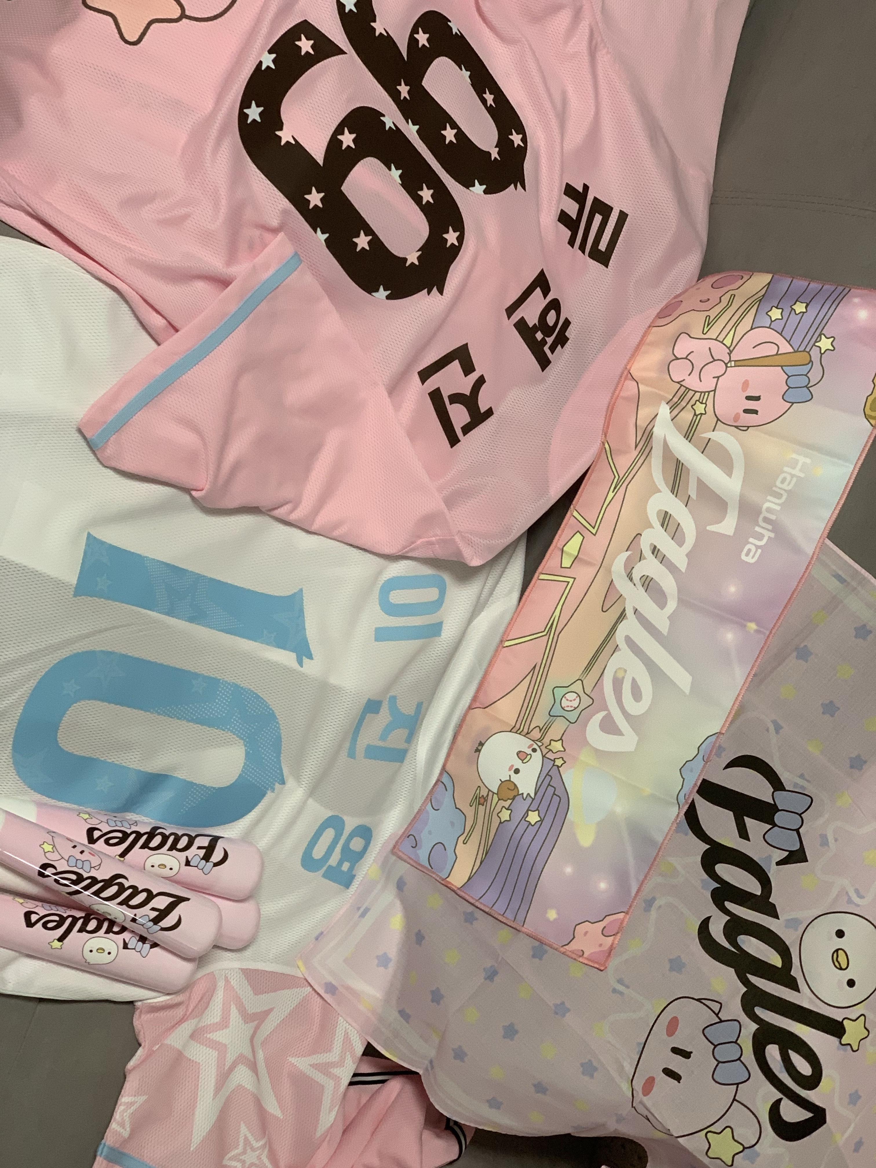 Hanwha Eagles x KKUMSUNI Replica Uniform Pink (Non Marking Ver.), Hanwha Eagles x KKUMSUNI Bandana 착용 스타일