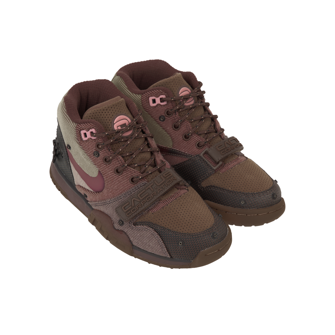나이키 x 트래비스 스캇 에어 트레이너 1 아키오 브라운 앤 러스트 핑크(Nike x Travis Scott Air Trainer 1 Archaeo Brown and Rust Pink) - 4