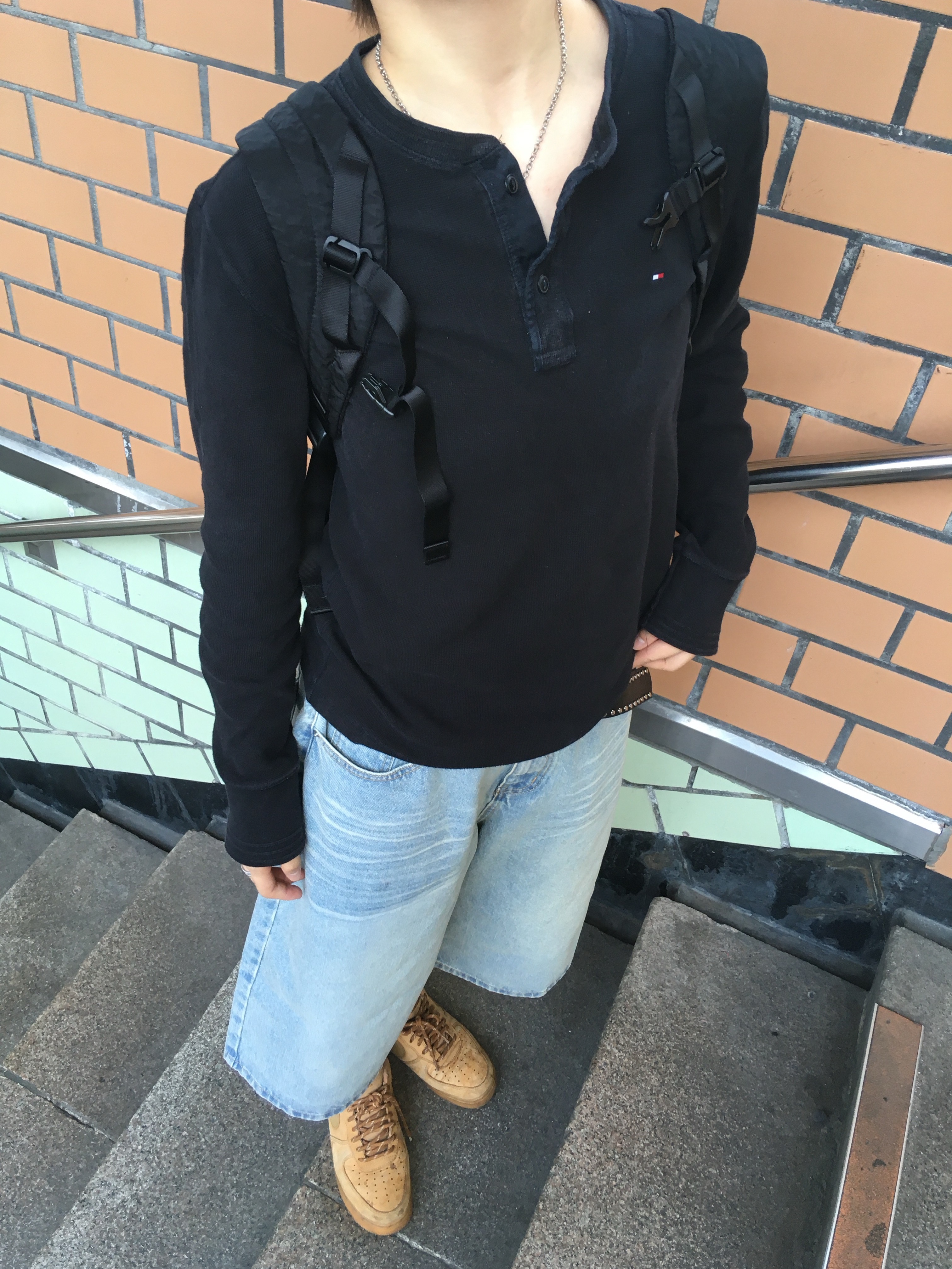 C.P. Company Nylon B Lens Backpack Black - 25FW, Nike Air Force 1 '07 WB Flax 착용 스타일 - 2