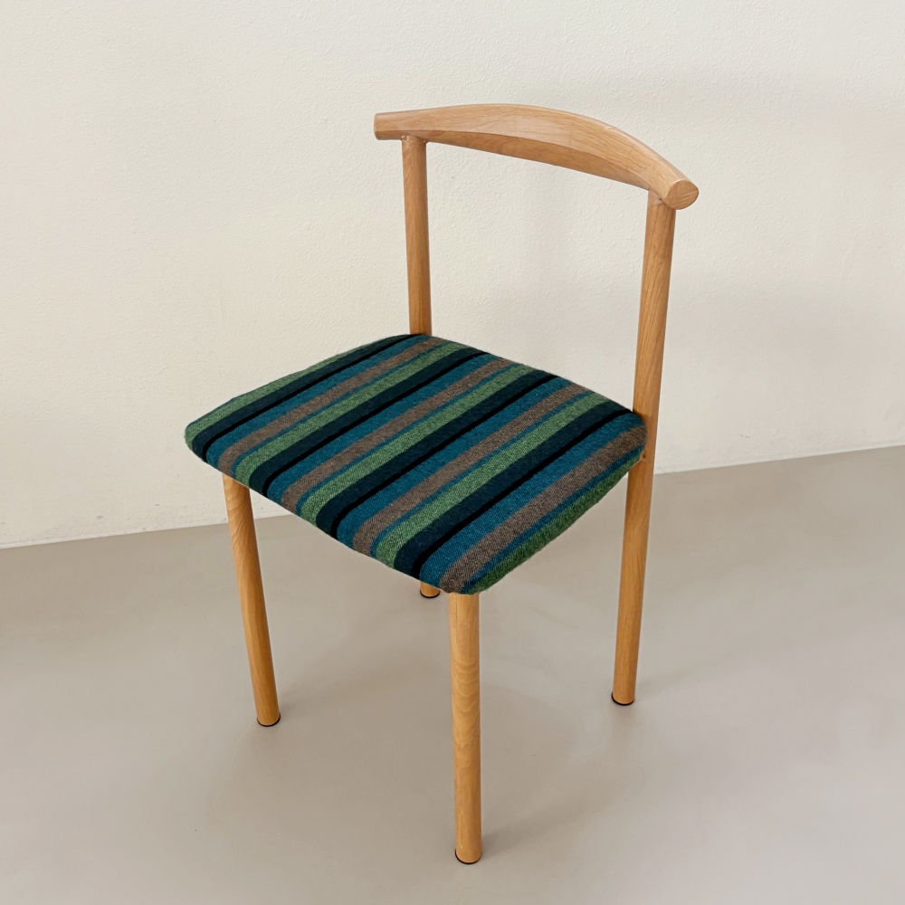 유라이크왓 스트라이프 등받이 의자 (그린)(you like what stripe backrest chair (green)) - 2