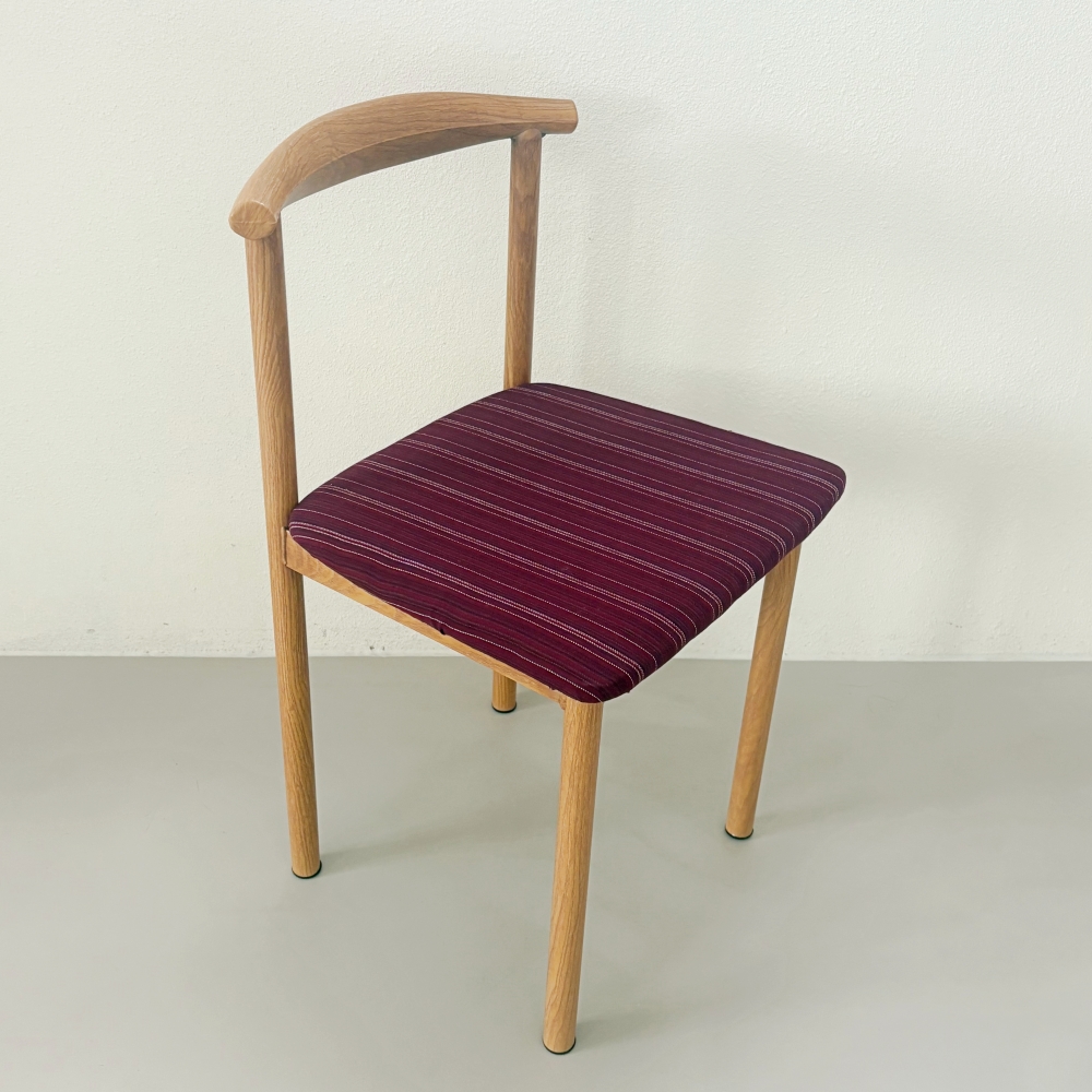 유라이크왓 슬림 스트라이프 등받이 의자 (와인)(you like what Slim stripe backrest chair (wine)) - 5