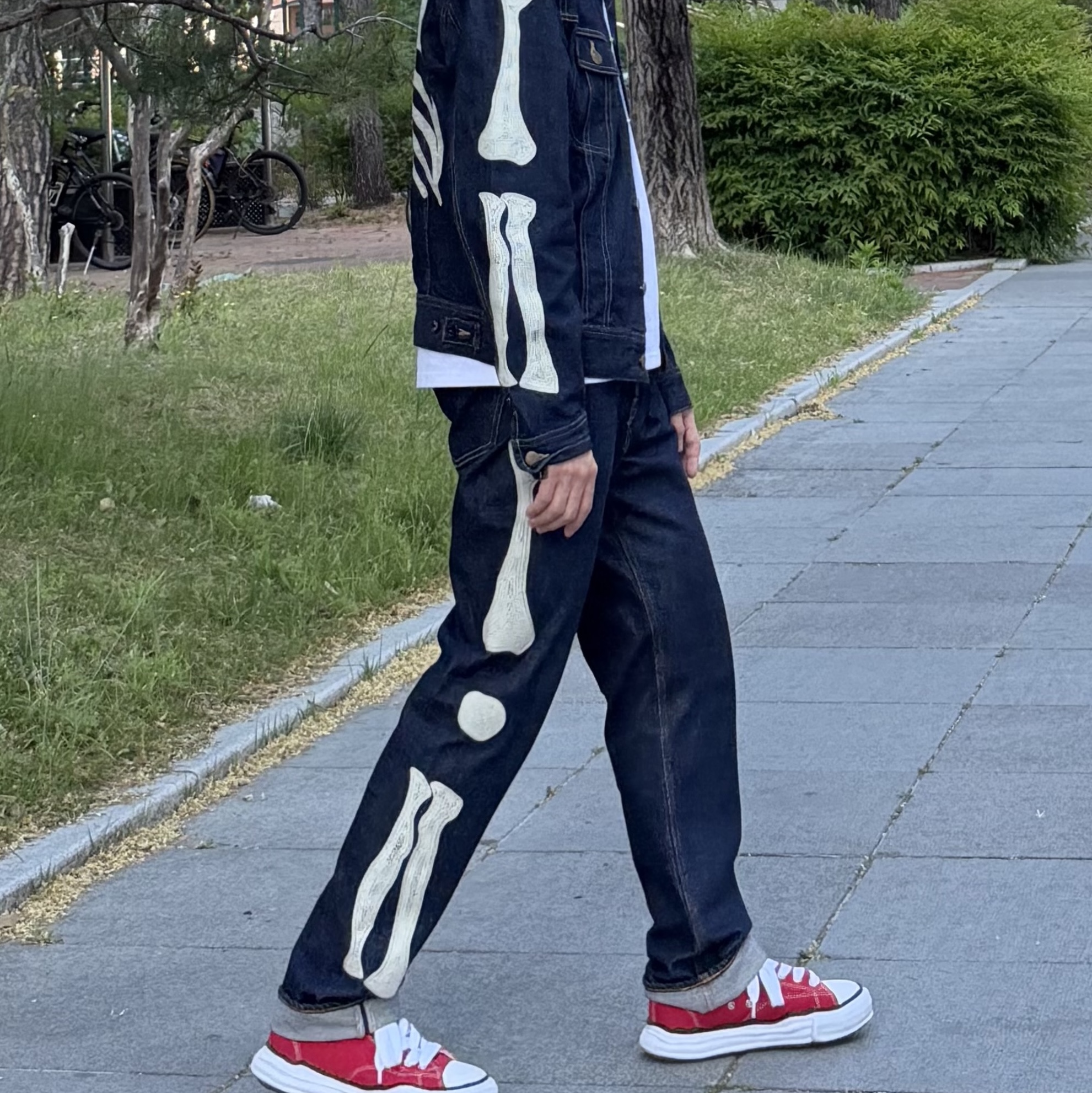 Kapital 11.5 oz. Denim Mexican Tuxedo Westerner Bone Jacket Indigo 착용 스타일 - 1
