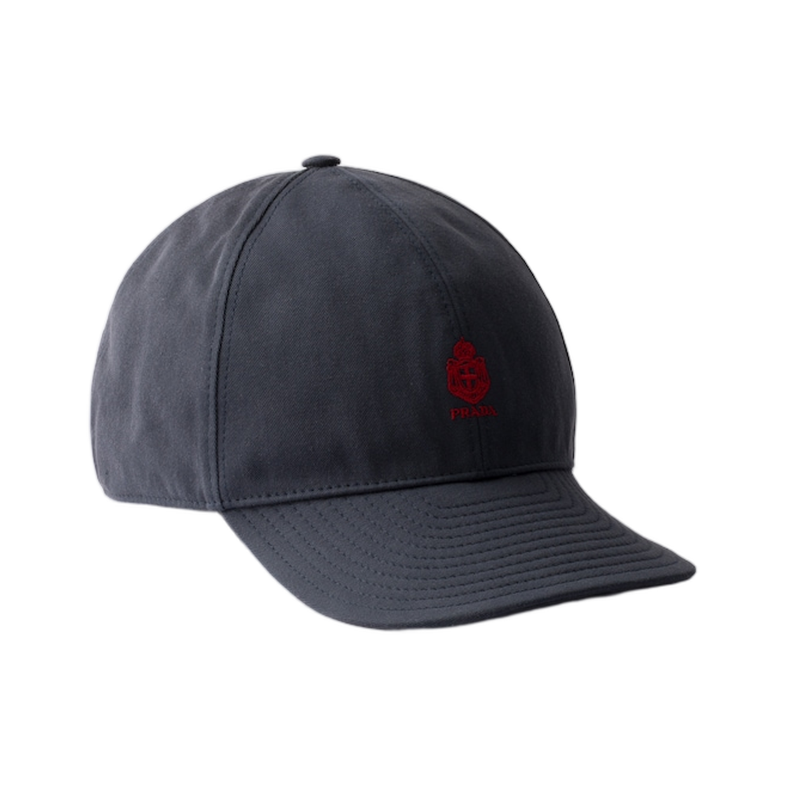 2HC504-192A-F0008 Prada Old Gabardine Baseball Cap Navy