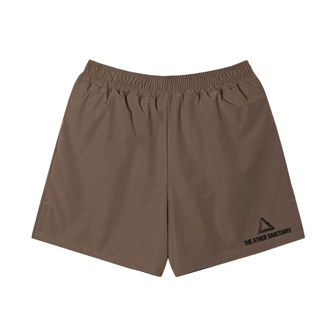 SHORTS011 THE ATHER SANCTUARY Race Flow 5" Shorts Dark Beige