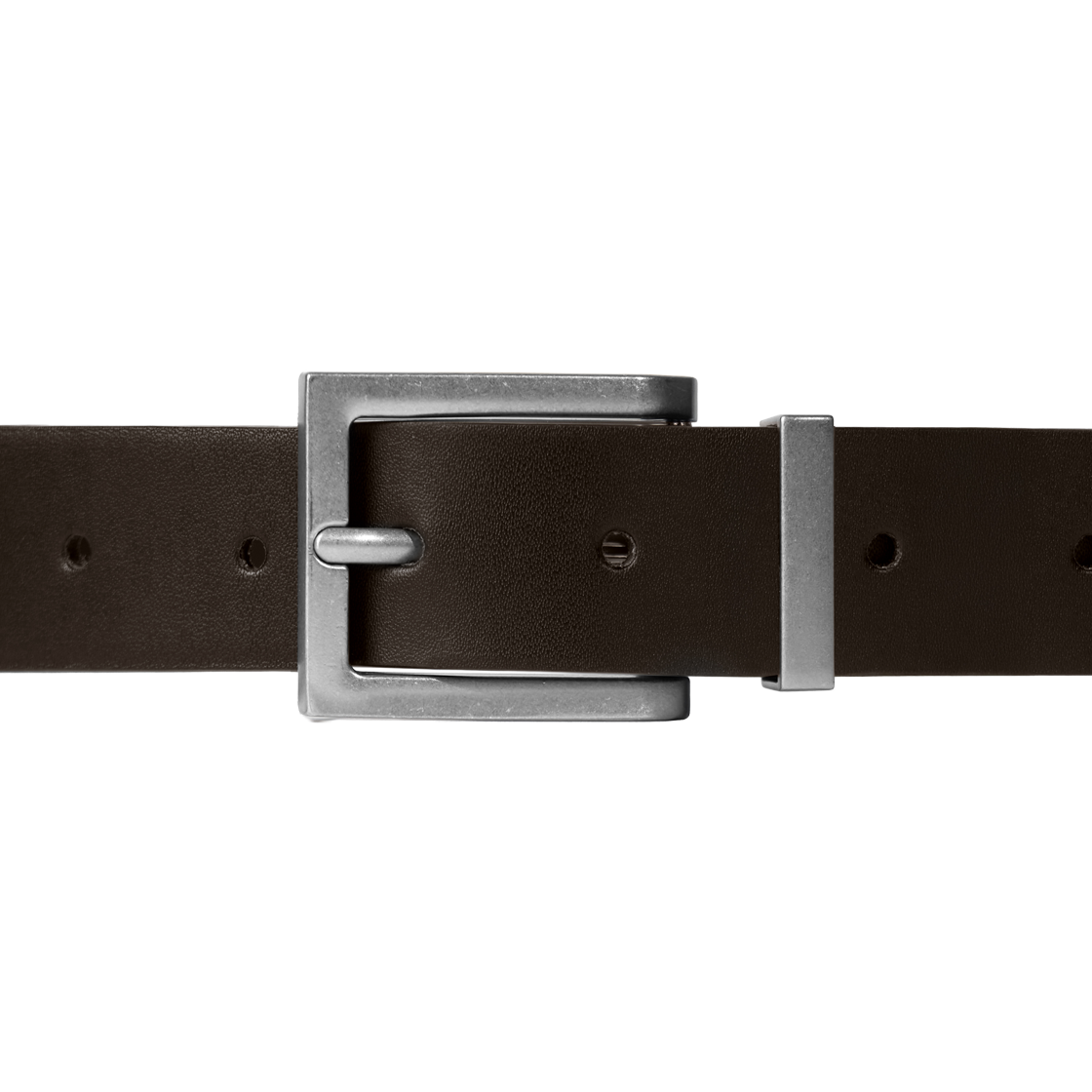 누아트스튜디오 클래식 스퀘어 레더 벨트 브라운 스크레치 실버(NUARTSTUDIO Classic Square Leather Belt Brown Scratch Silver) - 2