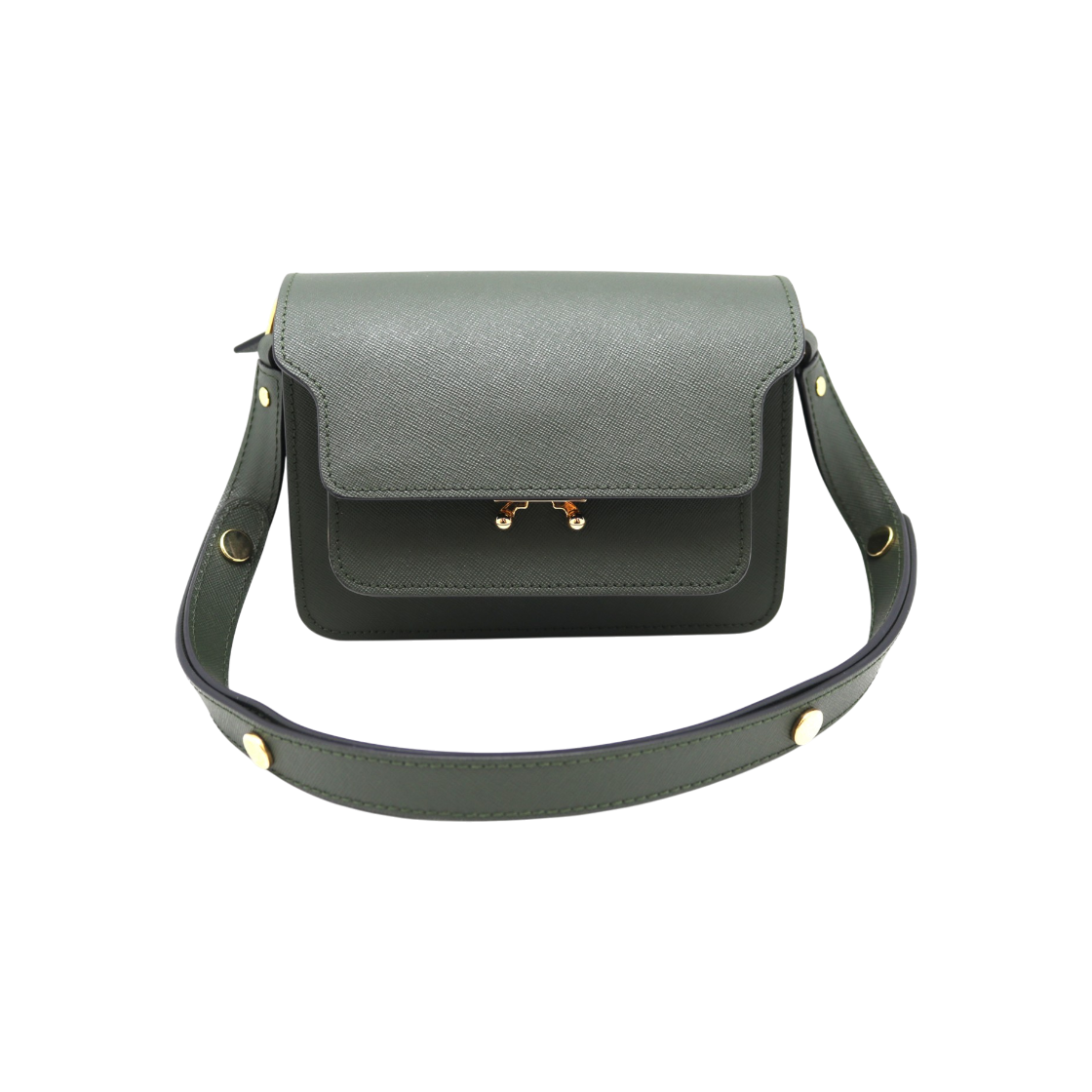 IT3BPECBTAKE Marni Mini Trunk Bag in Saffiano Leather