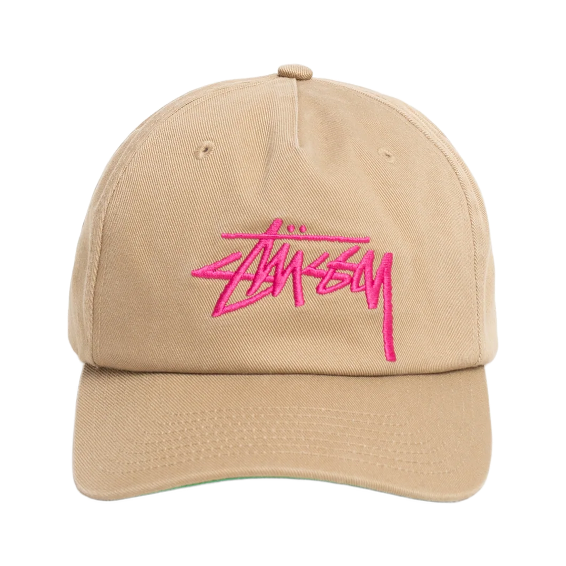 1311209 Stussy Mid-Depth Big Stock Snapback Khaki
