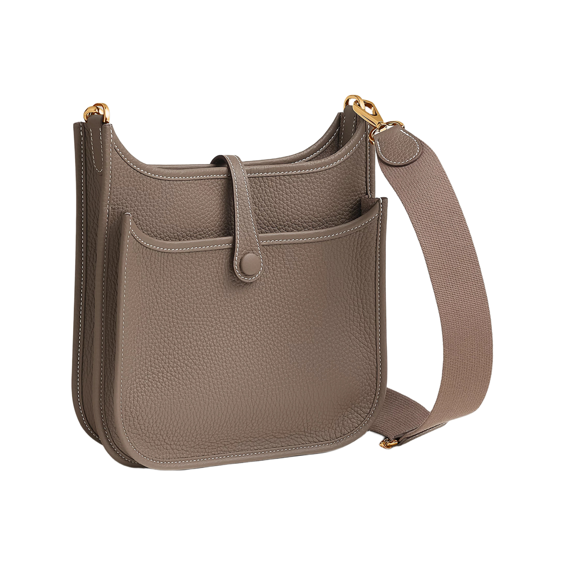 에르메스 에블린 23 포쉐 III 백 클레망스 & 옐로우 골드 하드웨어 에뚜쁘(Hermes Evelyne 23 Poche III Bag Clemence & Yellow Gold Etoupe) - 2