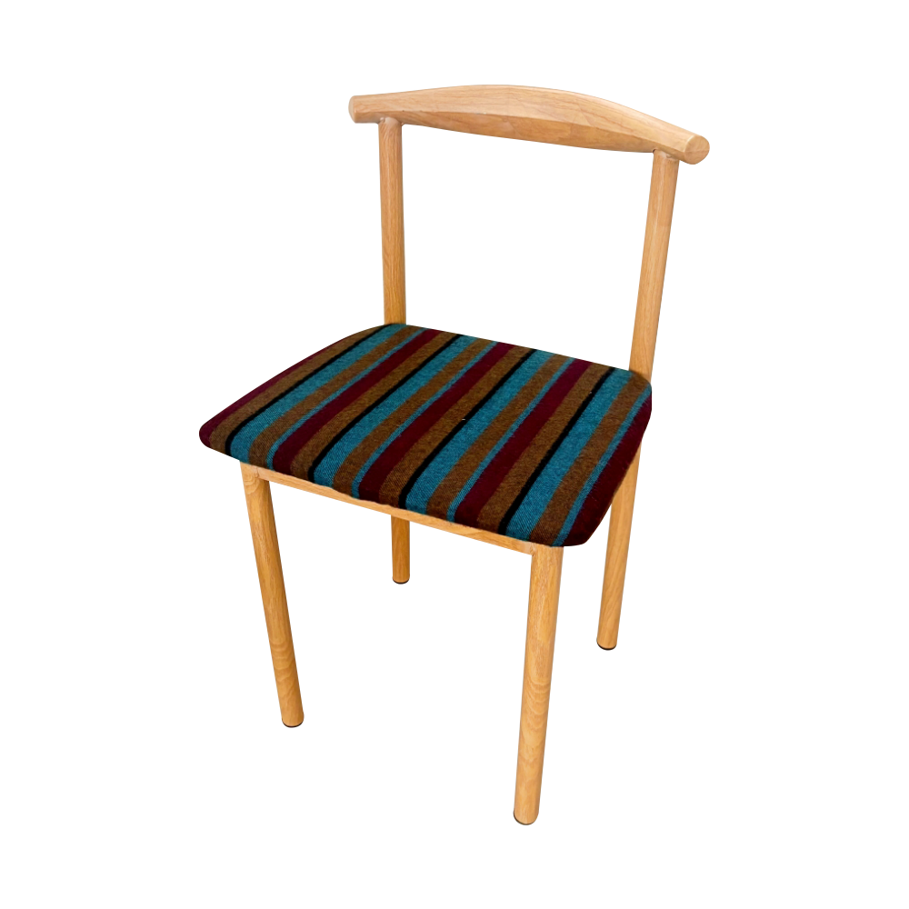 유라이크왓 스트라이프 등받이 의자 (퍼플)(you like what stripe backrest chair (purple))