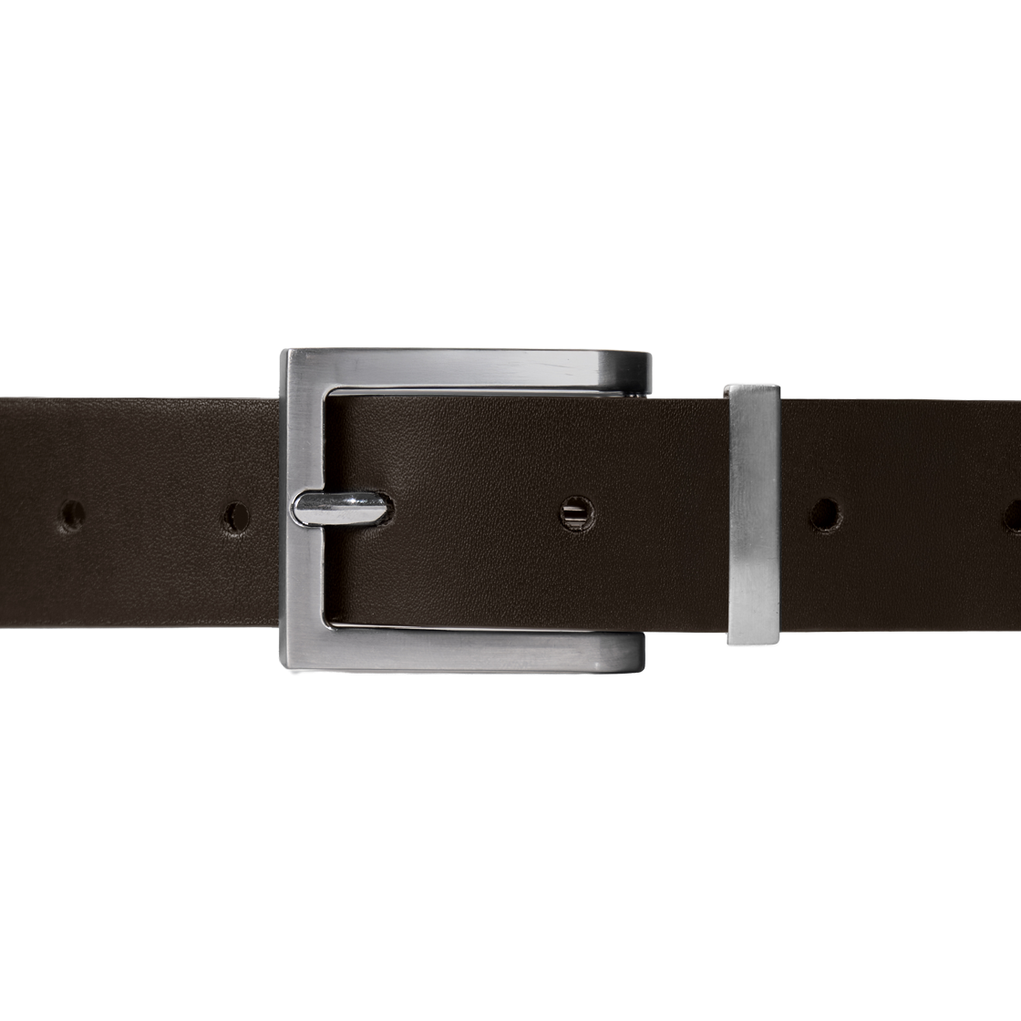 누아트스튜디오 클래식 스퀘어 레더 벨트 브라운 실버(NUARTSTUDIO Classic Square Leather Belt Brown Silver) - 2