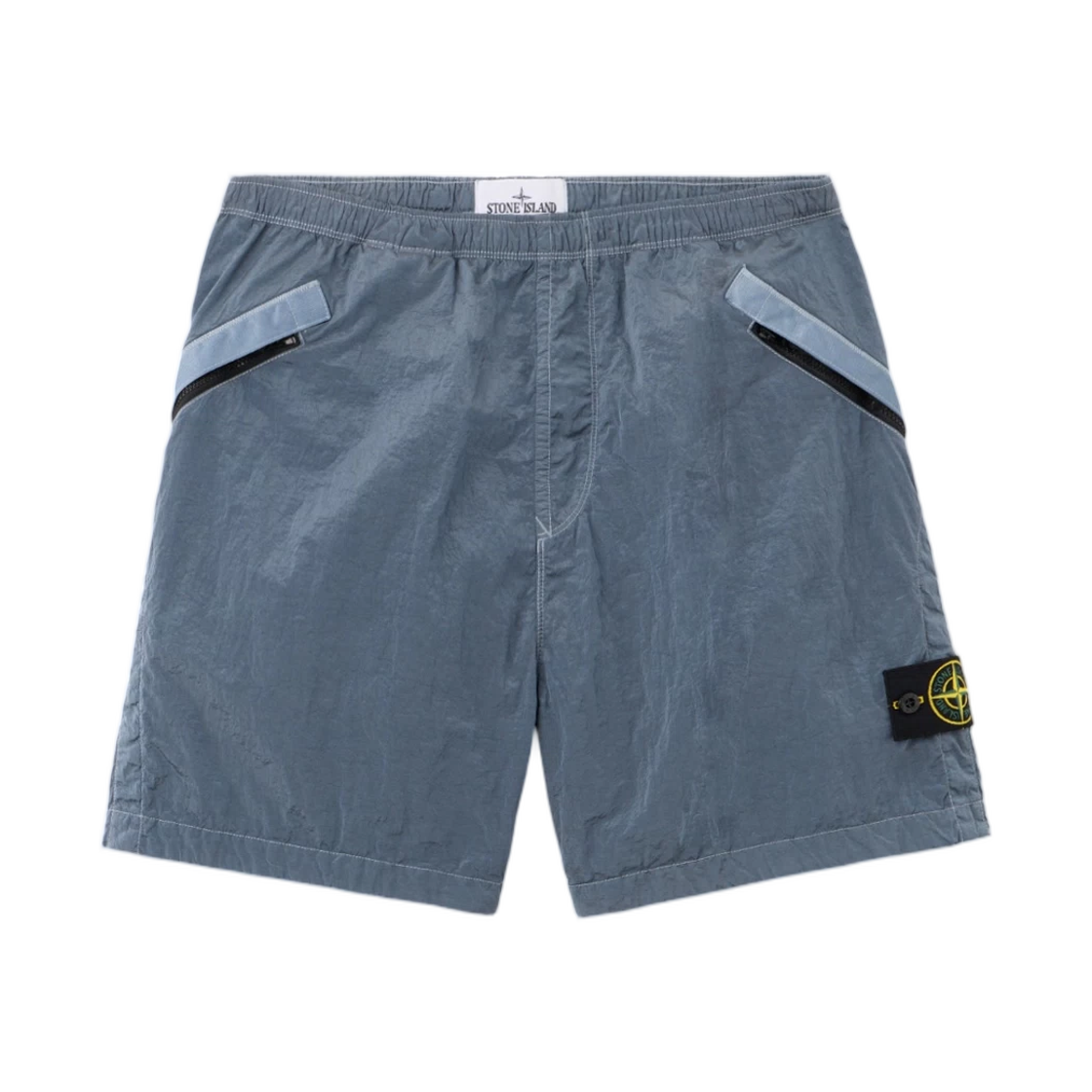L1S15L1000-08S0019-V0024 Stone Island L100008 Nylon Metal In Econyl Comfort-Fit Shorts with Elasticated Waist Avio Blue - 26SS