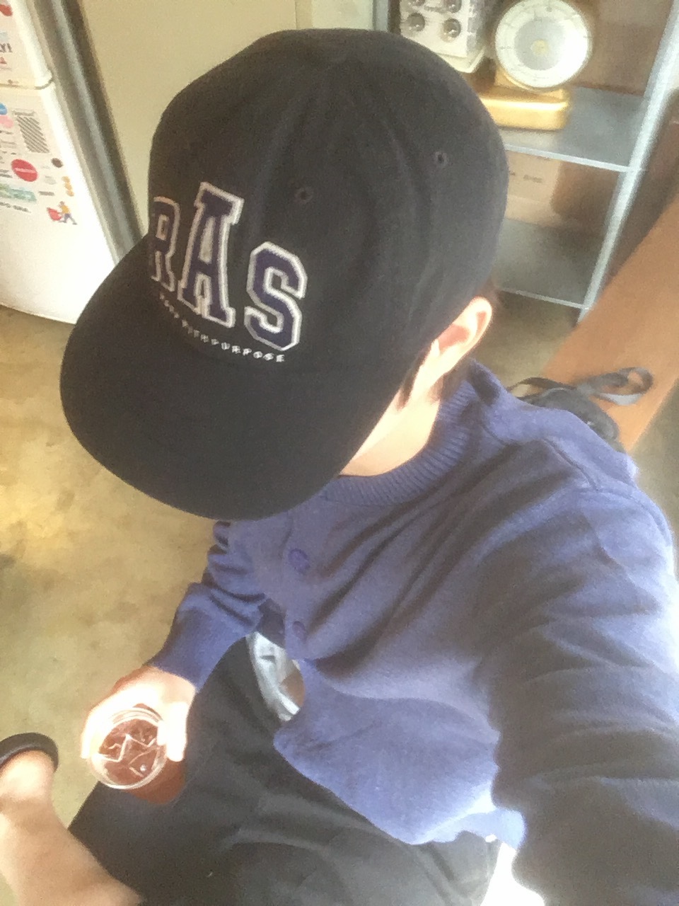 Oofos OOriginal Black, Rust And Stone Felt Paper Ball Cap Black 착용 스타일 - 4
