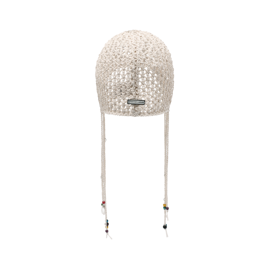 (W) 더바이닐하우스 비디드 크로셰 비니 아이보리((W) Thevinylhouse Beaded Crochet Beanie Ivory) - 3