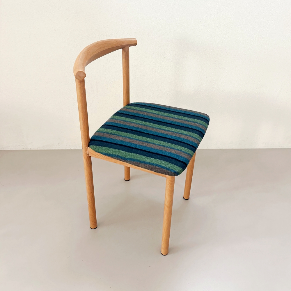 유라이크왓 스트라이프 등받이 의자 (그린)(you like what stripe backrest chair (green)) - 4