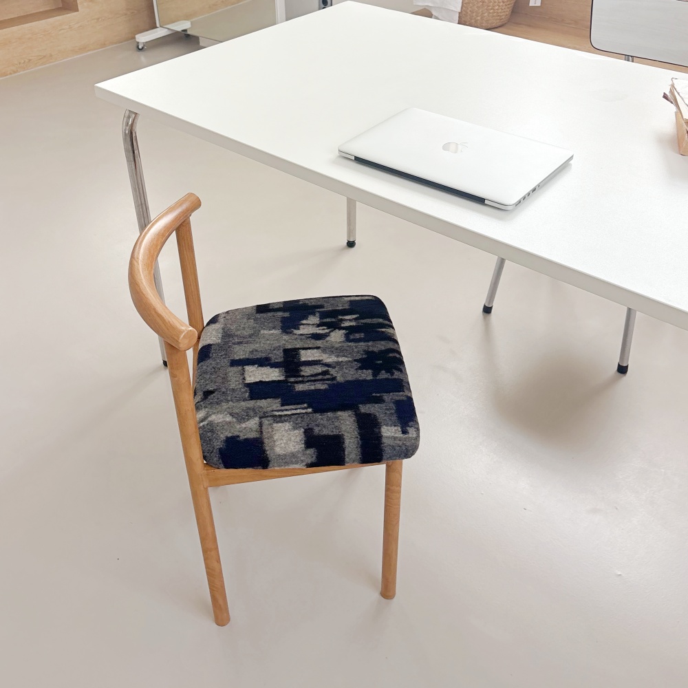 유라이크왓 빈티지 등받이의자 (그레이)(you like what Vintage backrest chair (gray)) - 3