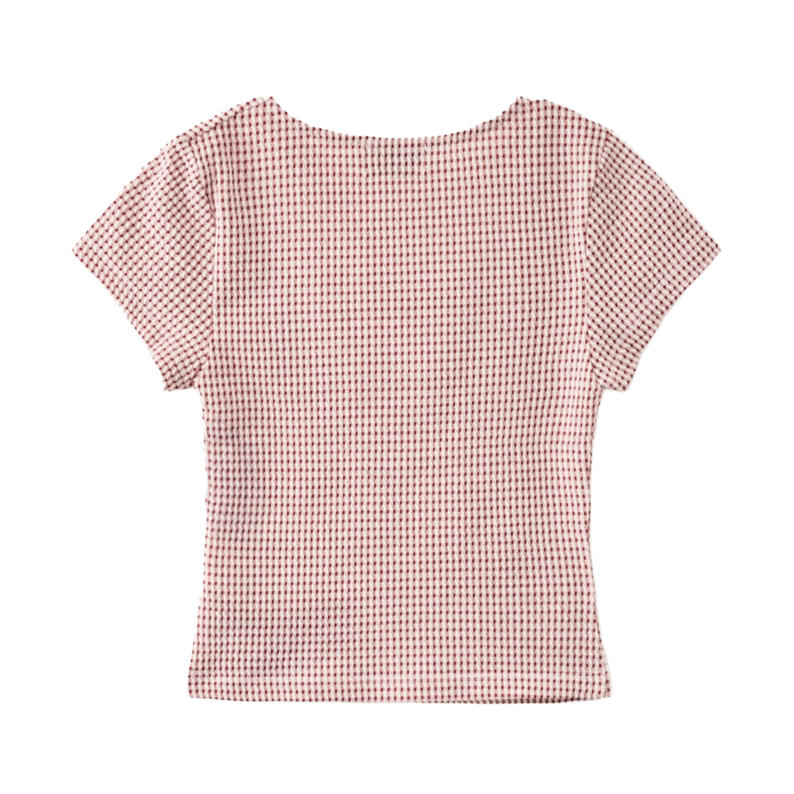 [예약배송] 세터 우먼 스퀘어넥 크링클 반팔 티셔츠 레드([예약배송] SATUR W Square Neck Crinkle T-Shirt Red) - 2