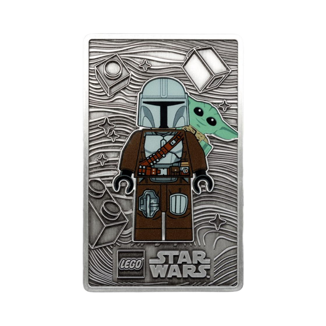 5010325 Lego Star Wars The Mandalorian and Grogu Metal Card