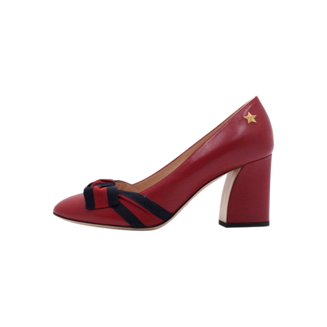 구찌 432044 레드 레더 웹 스트라이프 보우 리본 장식 여성 펌프스 하이힐 구두aa63426(Gucci Red Leather Web Stripe Bow Detail Women Pumps)