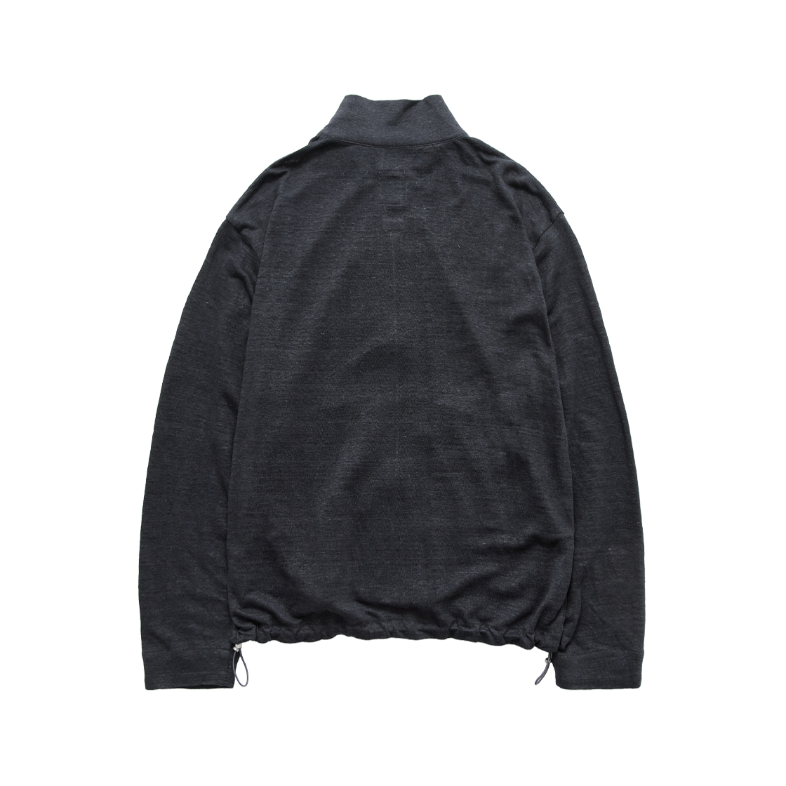 폴리테루 실키 린넨 저지 집업 차콜 네이비(Polyteru Silky Linen Jersey Zip Up Charcoal Navy) - 2