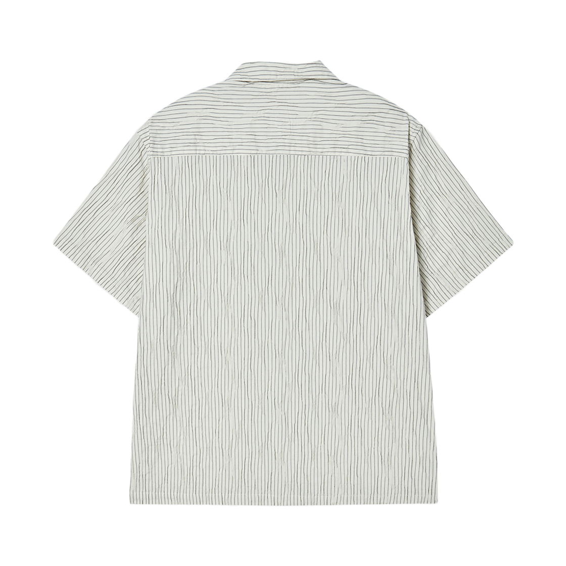 엔 아카이브 에어리 핸드 메이드 스트라이프 오픈 카라 반팔 셔츠 아이보리(N ARCHIVE Airy Hand Made Stripe Open Collar Shirts Ivory) - 2