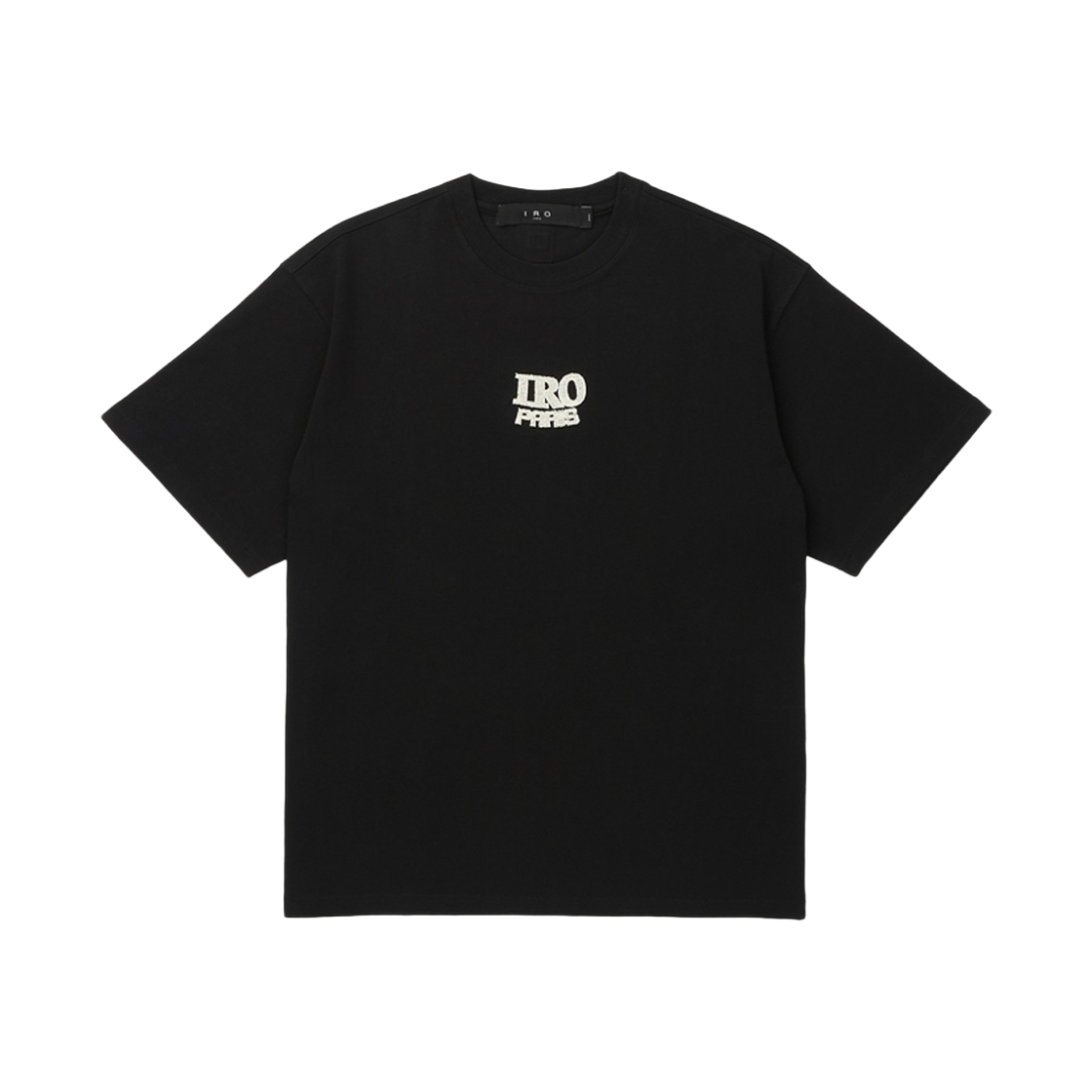 이로 질감 아트워크 반팔 티셔츠 블랙(Iro Textured Artwork Short Sleeve T-Shirt Black)