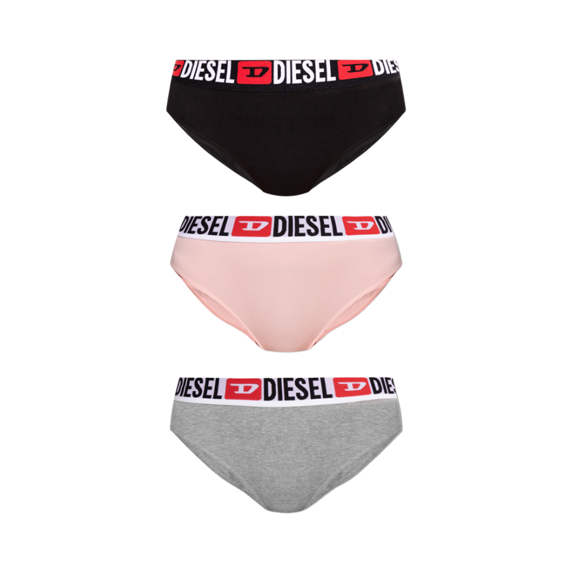 A175180NJAP-E7295 (W) Diesel Sam-D-Core Briefs Pink Grey Black (3 Pack)