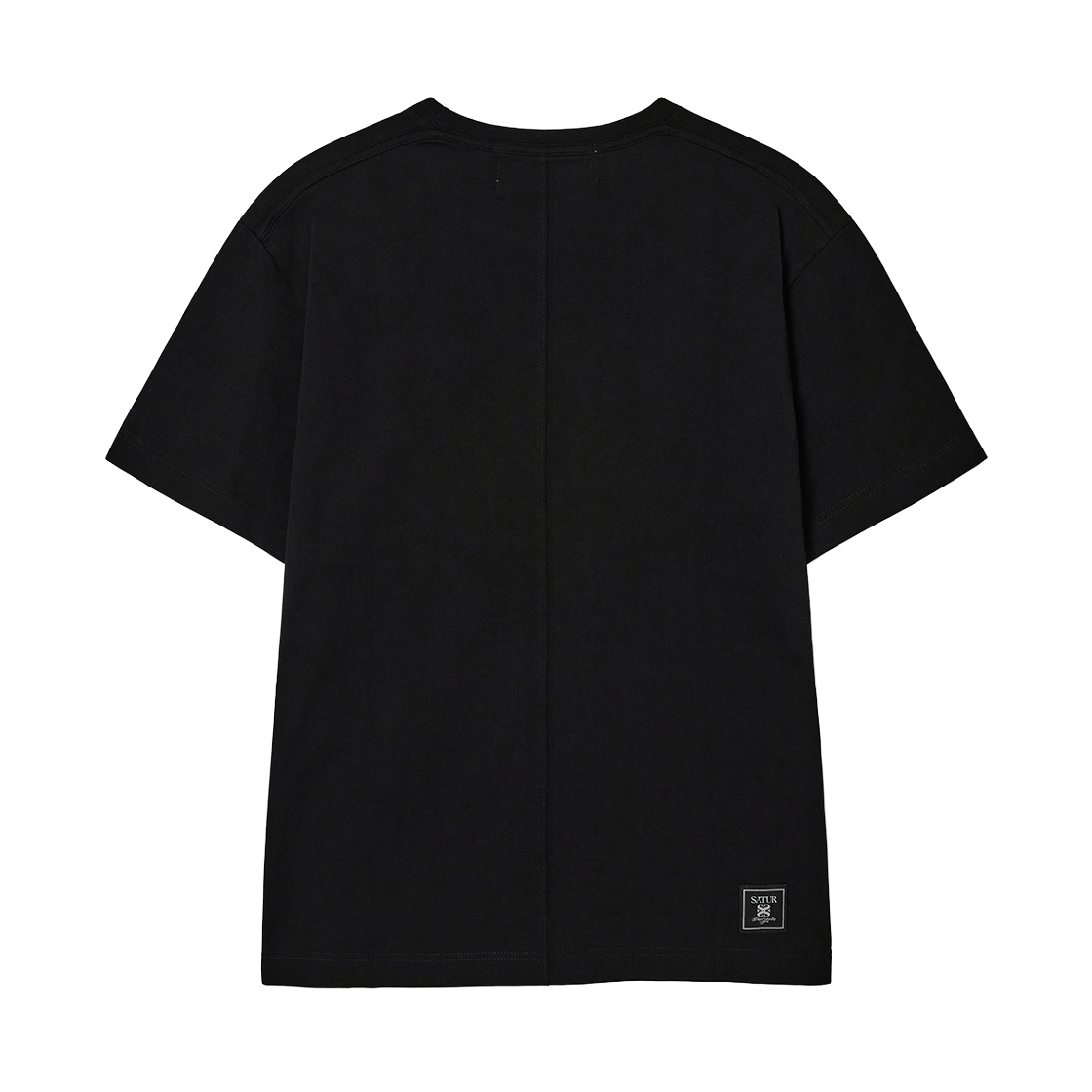 세터 플로잉 스몰 로고 반팔 티셔츠 블랙(SATUR Flowing Small Logo T-Shirt Black) - 2