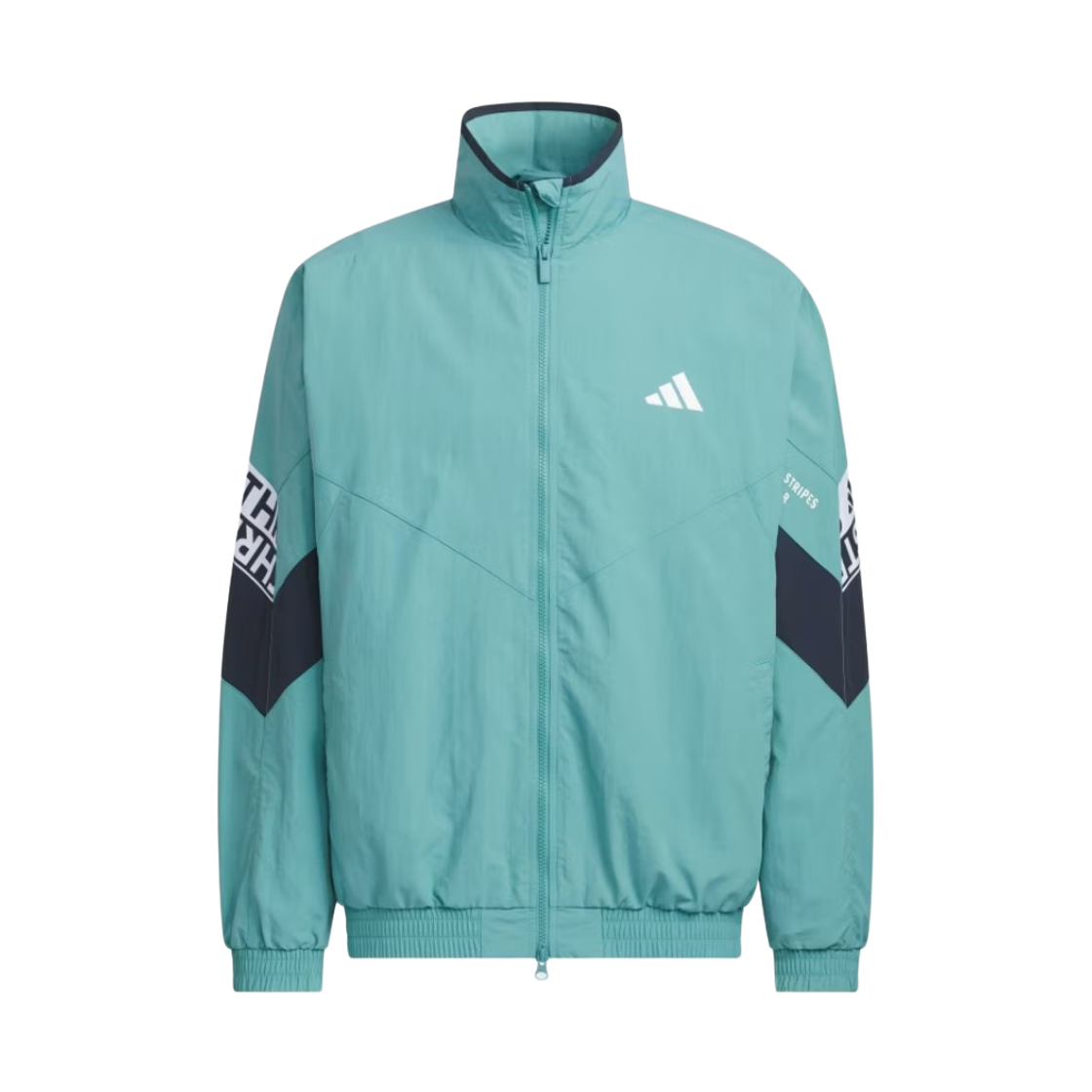 KA1263 Adidas Wording Pack Loose Fit Mesh Lined Woven Jacket Blue - KR Sizing