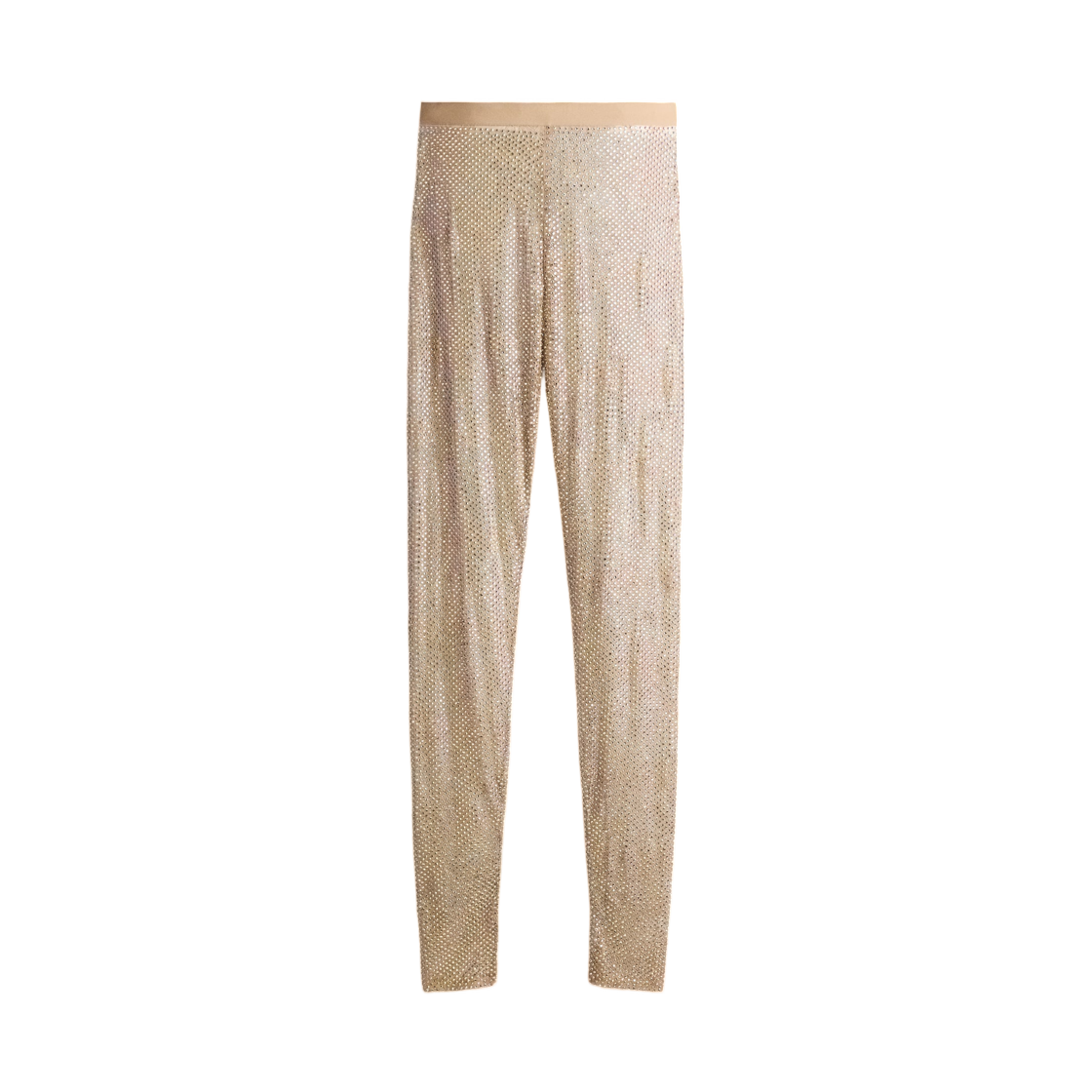 (W) 에이치앤엠 x 스텔라 맥카트니 라인스톤 레이스 레깅스 베이지((W) H&M x Stella McCartney Rhinestone Lace Leggings Beige) - 1