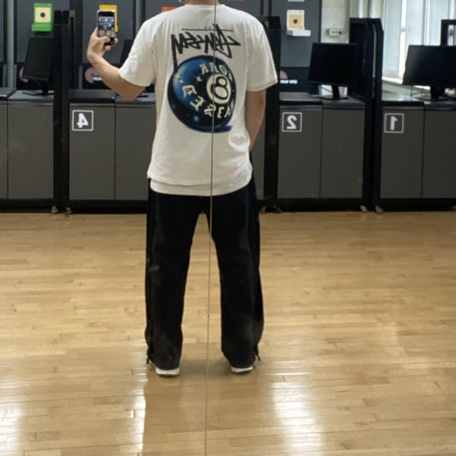 Stussy x Born X Raised 8 Ball T-Shirt White 착용 스타일