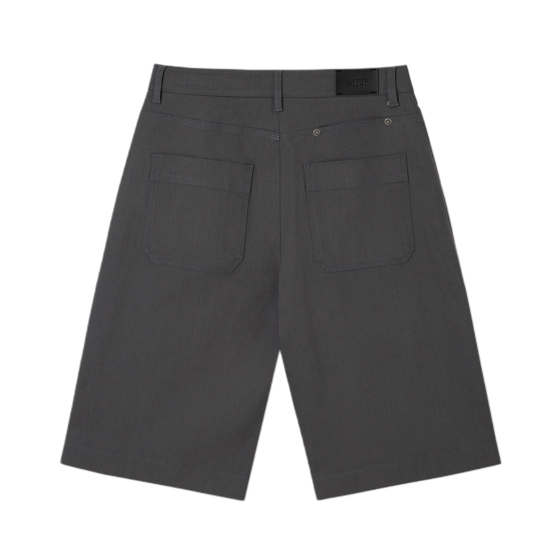 세터 우먼 스티치 코튼 버뮤다 팬츠 다크 그레이(SATUR W Stitch Cotton Bermuda Pants Dark Gray) - 2