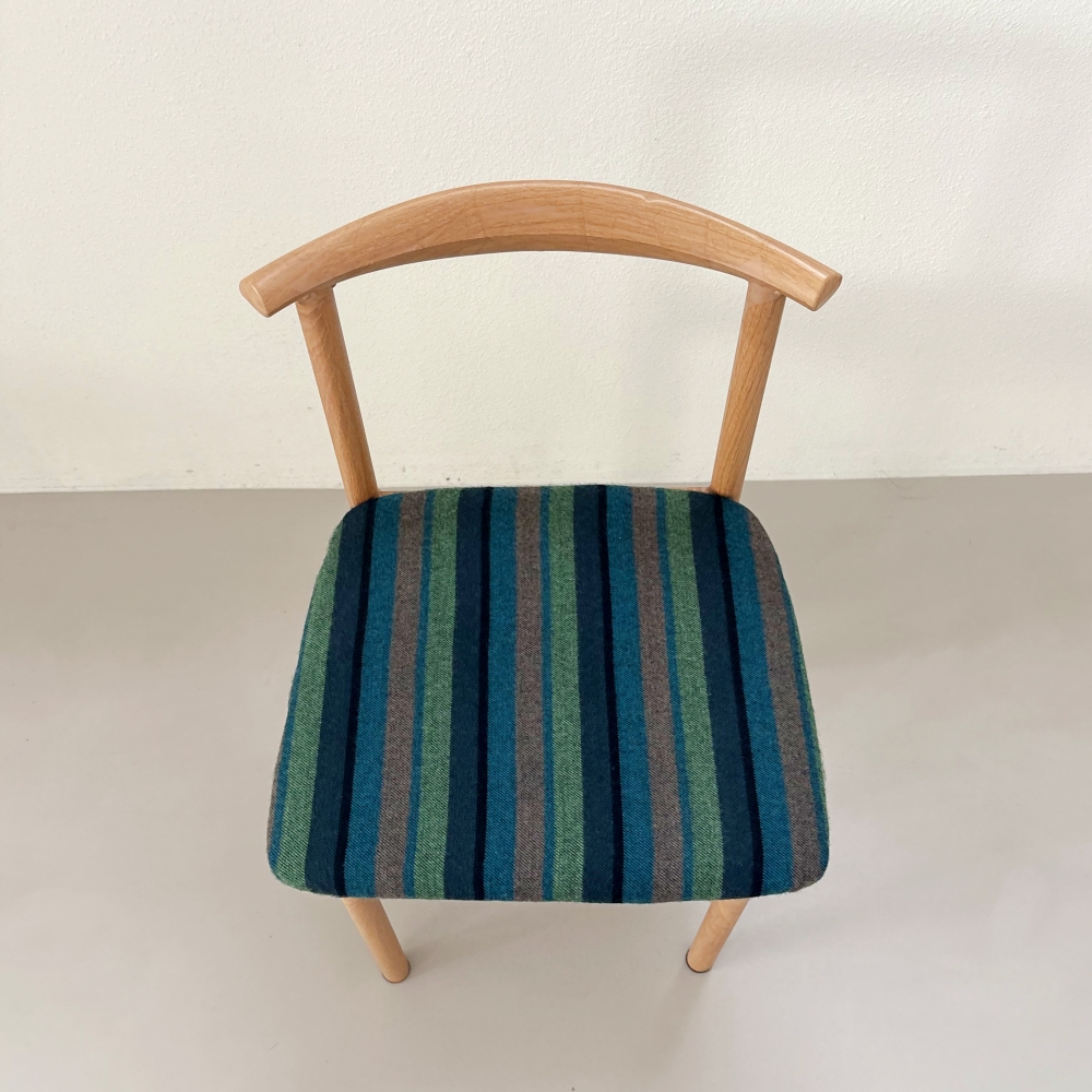 유라이크왓 스트라이프 등받이 의자 (그린)(you like what stripe backrest chair (green)) - 5