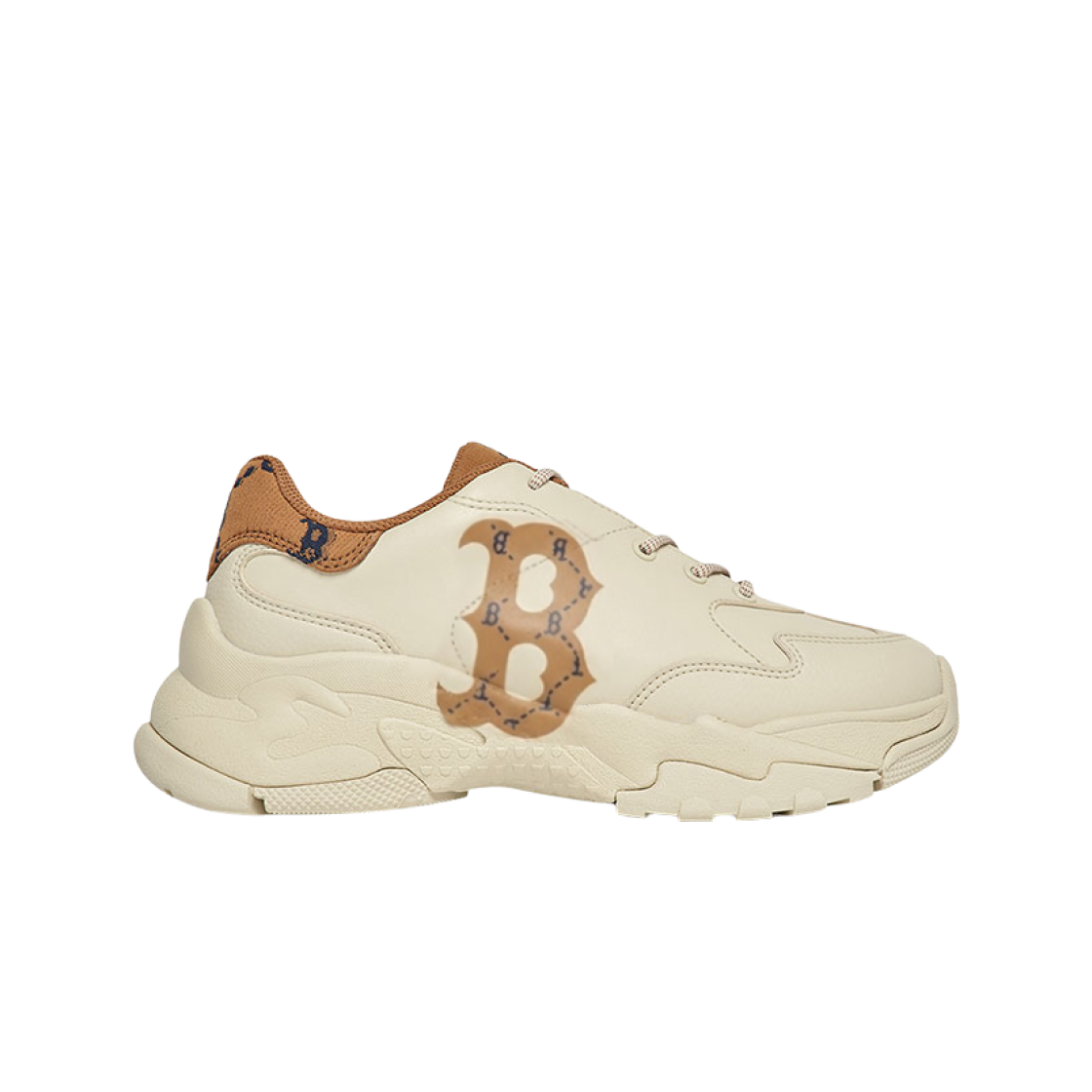 MLB 빅볼 청키 다이아 모노그램 보스턴 레드삭스 다크 베이지(MLB Bigball Chunky Dia Monogram Boston Red Sox Dark Beige)