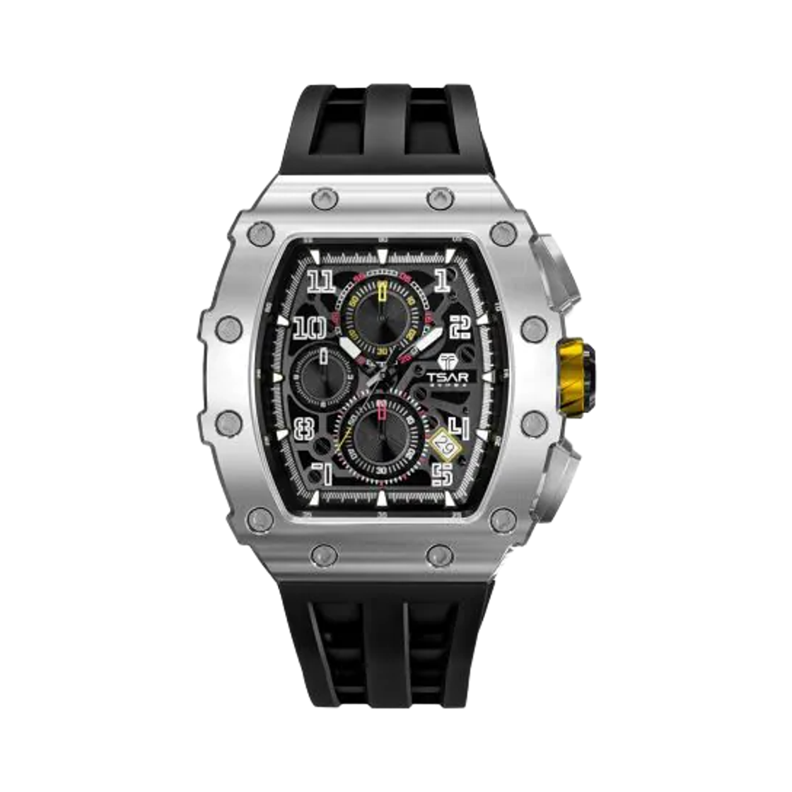 차르봄바 엘리멘탈 크로노그래프 캘린더 쿼츠 워치 TB8204Q-13 실버 블랙(Tsar Bomba Elemental Chronograph Calendar Quartz TB8204Q-13 Silver Black) - 1