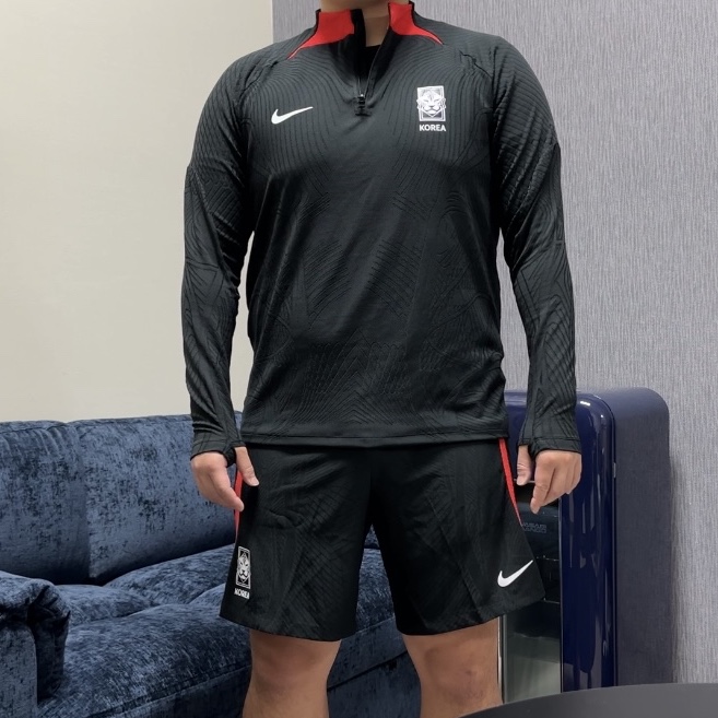 Nike Korea Strike Elite Dri-Fit Knit Soccer Drill Top Black - Asia, Nike Dri-Fit Park 3 Shorts Black 착용 스타일 - 4