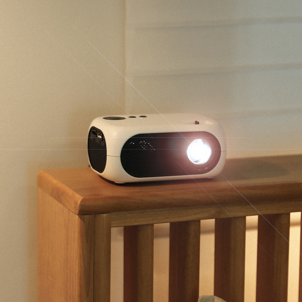 오브룸 미니 휴대용 빔프로젝터 OV-BP01 캠핑용 삼각대 증정(OVROOM OV-BP01 Mini Portable Beam Projector for Camping (Tripod Included)) - 2