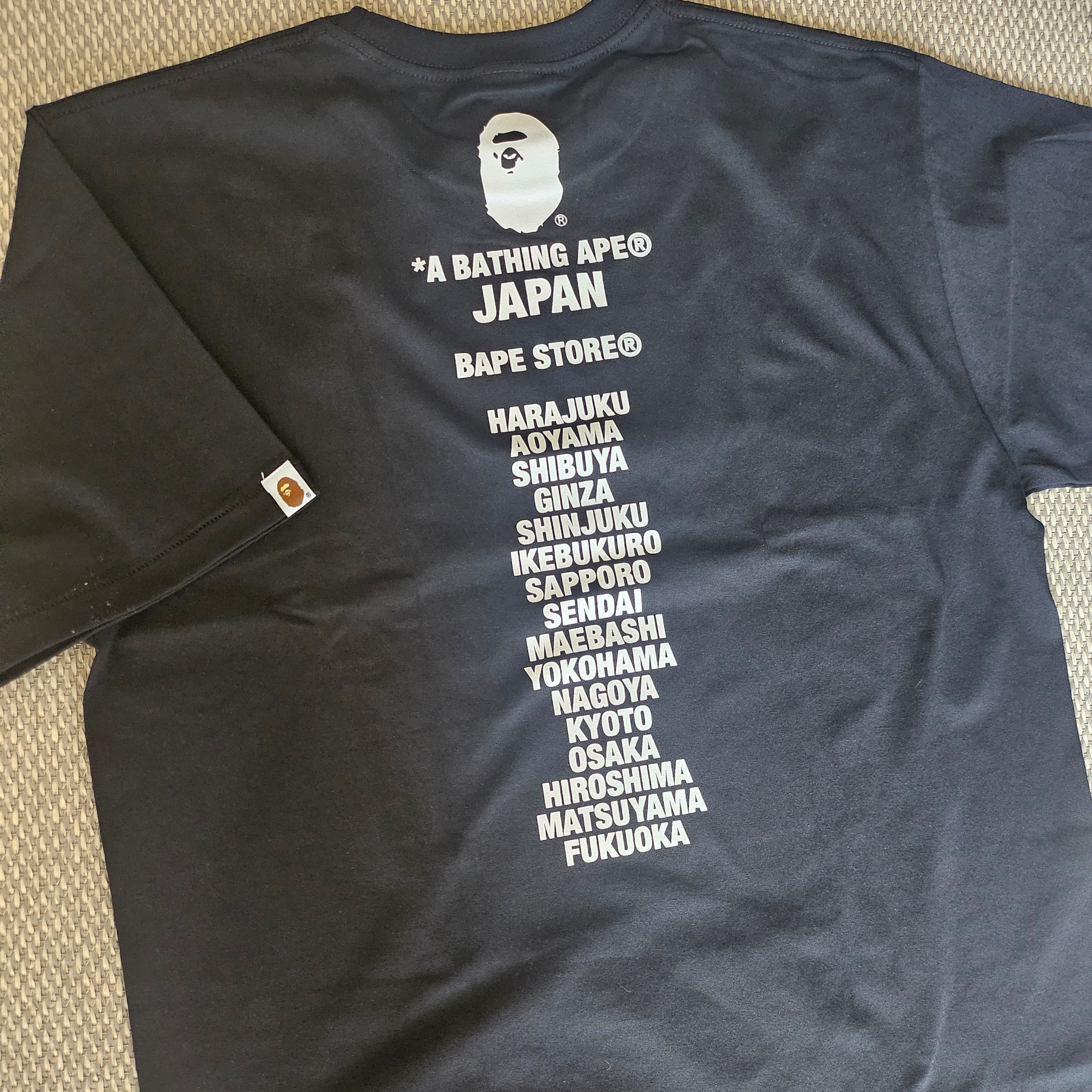 BAPE Japan Ape Head T-Shirt Black 착용 스타일