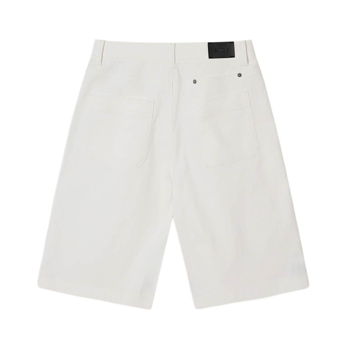 세터 우먼 스티치 코튼 버뮤다 팬츠 화이트(SATUR W Stitch Cotton Bermuda Pants White) - 2