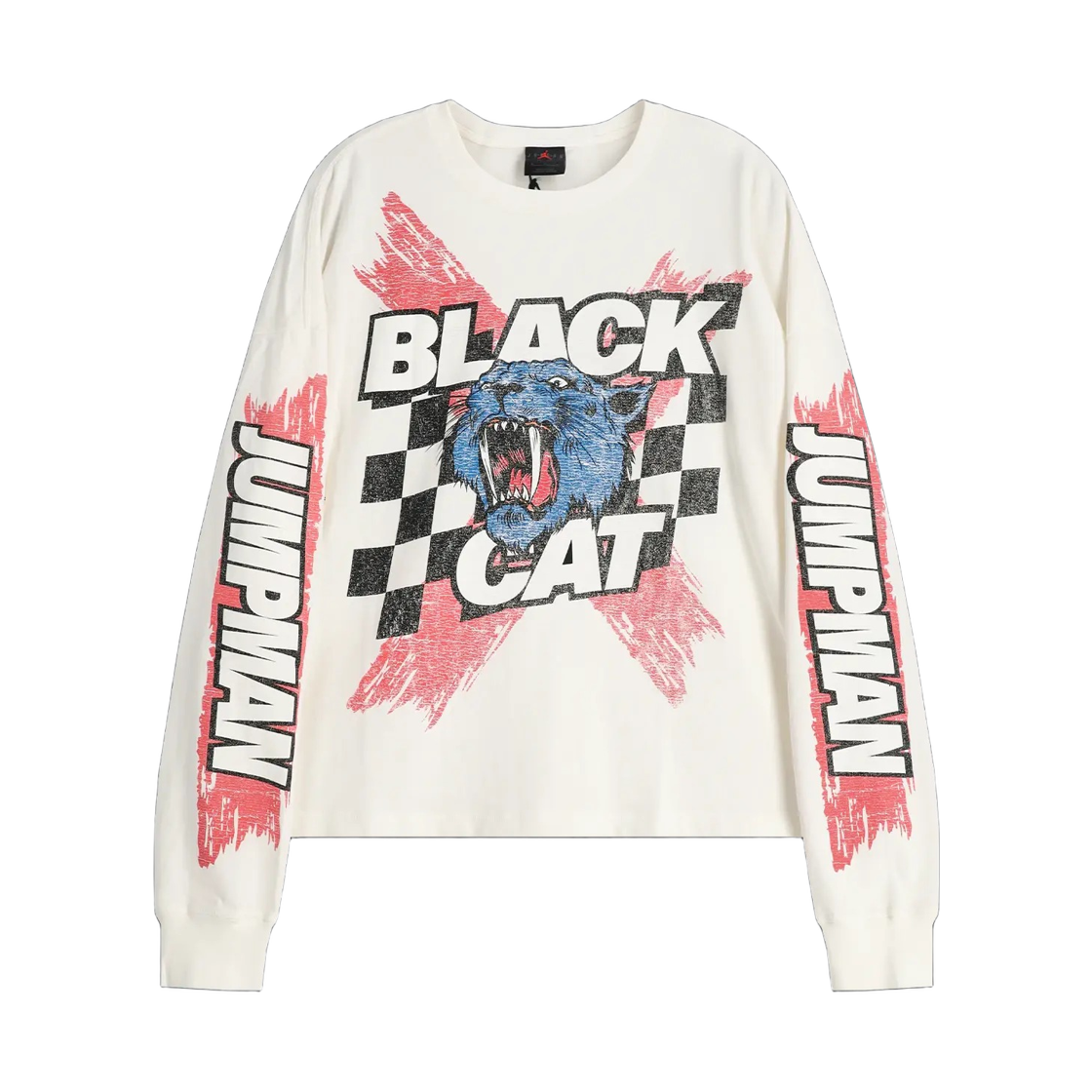 IO9586-160 Jordan Black Cat Long Sleeve T-Shirt Ivory (IO9586-160)