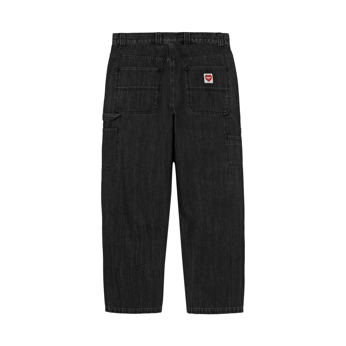 A261015-89-66 Carhartt WIP Ethan Double Knee Pants Black Enzyme Bleach Washed