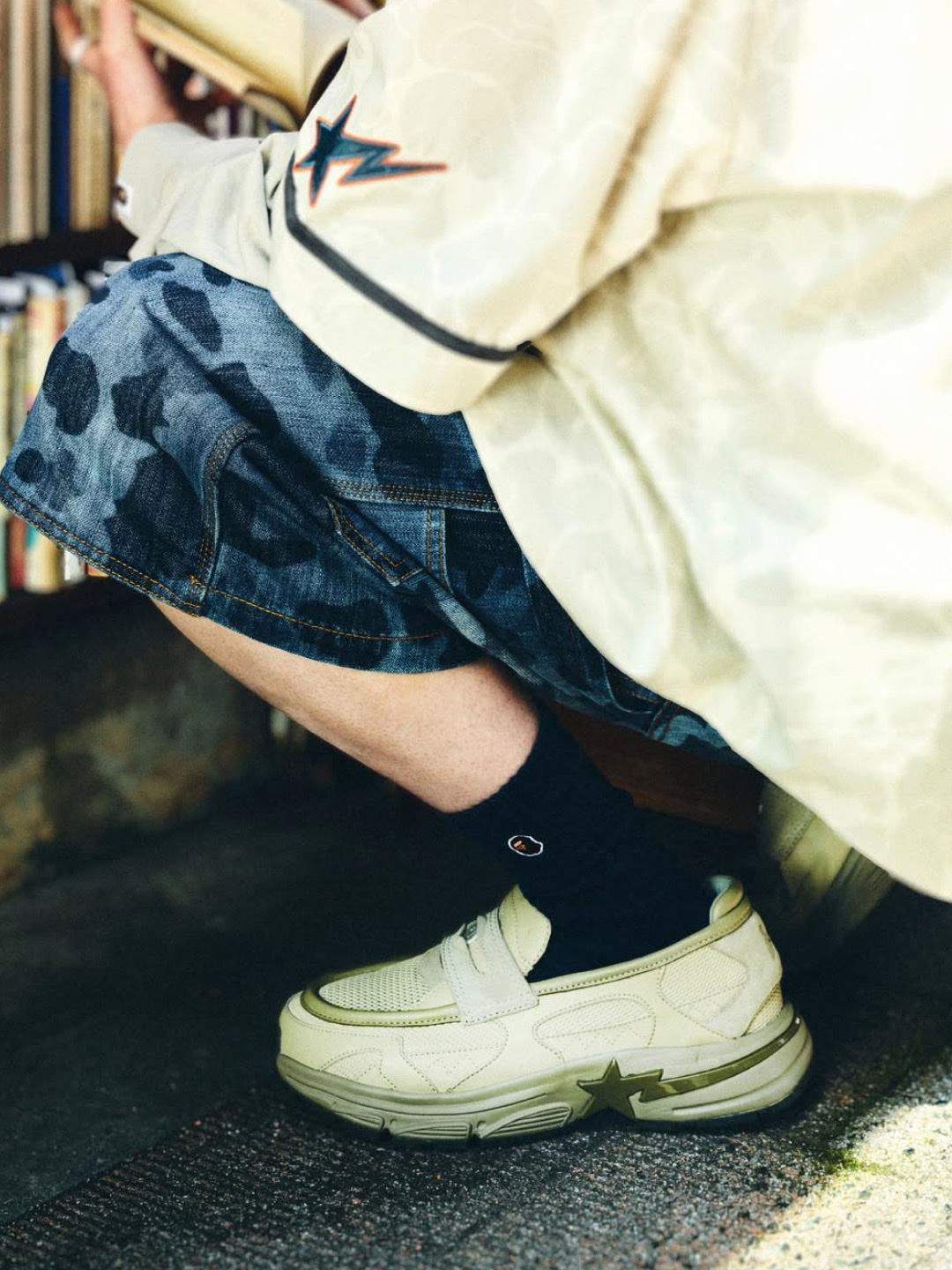 BAPE Loafer Sta #1 Black, BAPE Loafer Sta #2 Beige 착용 스타일 - 3