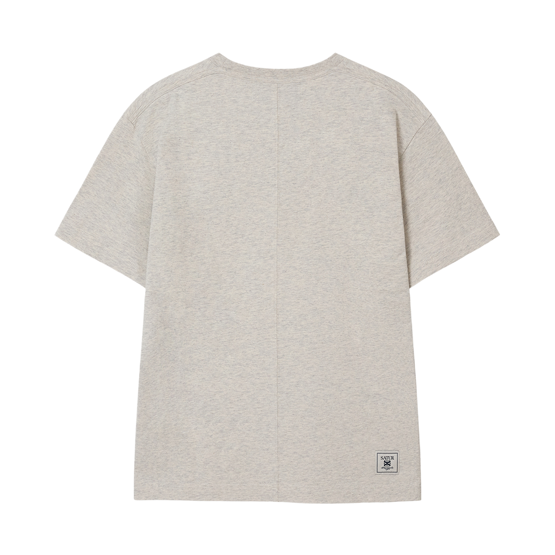 세터 플로잉 스몰 로고 반팔 티셔츠 오트밀(SATUR Flowing Small Logo T-Shirt Oatmeal) - 2