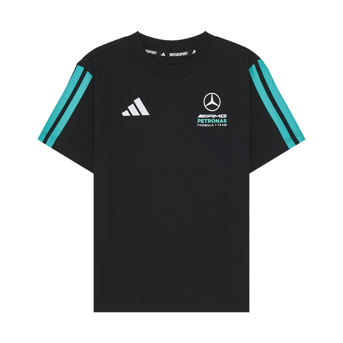 KE5914 (Kids) Adidas x Mercedes AMG Petronas F1 Team DNA T-Shirt Black Semi Mint Rush - KR Sizing (Non Marking Ver.)