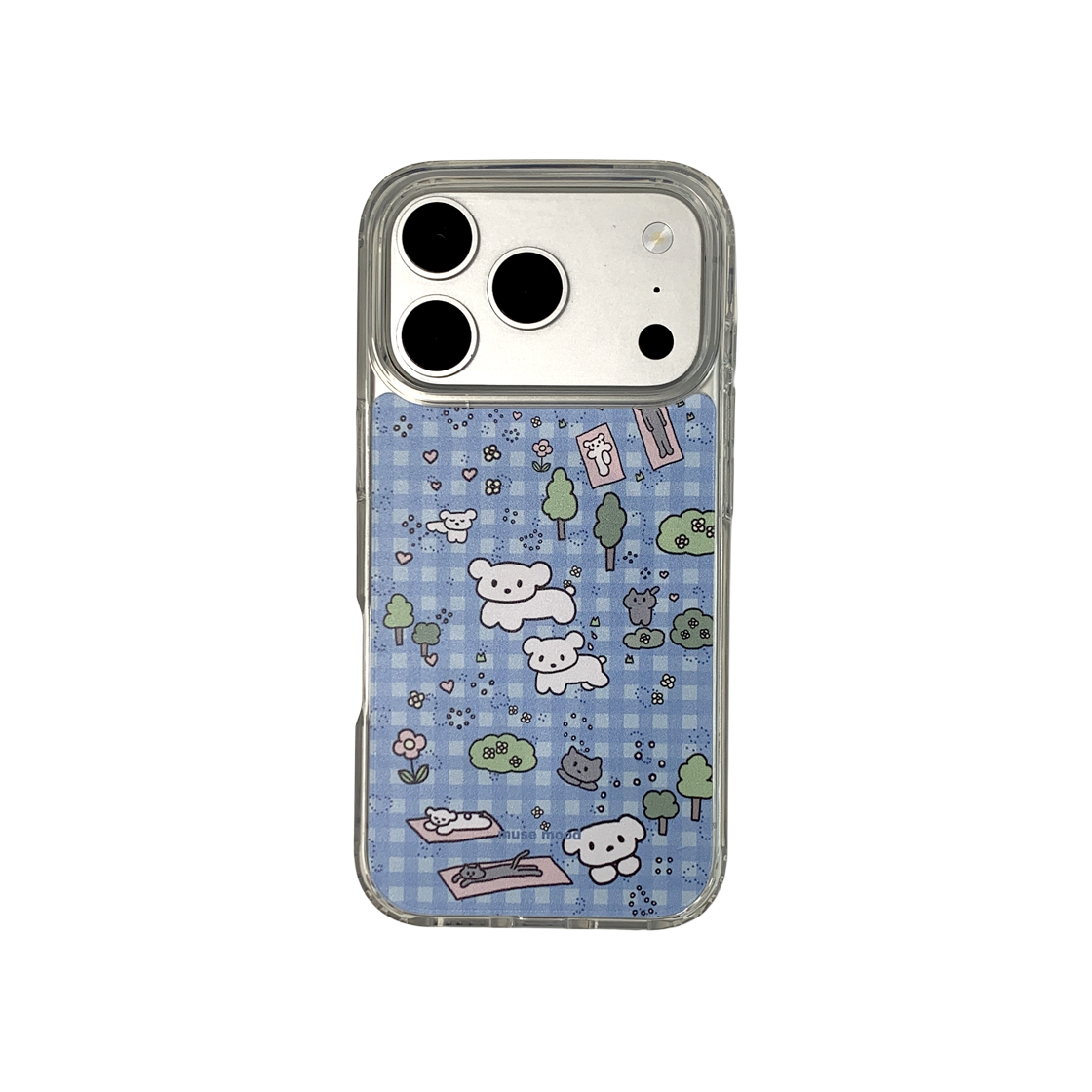 뮤즈무드 요가 도그 맥세이프 클리어 휴대폰 케이스(Musemood Yoga Dog MagSafe Clear Phone Case)