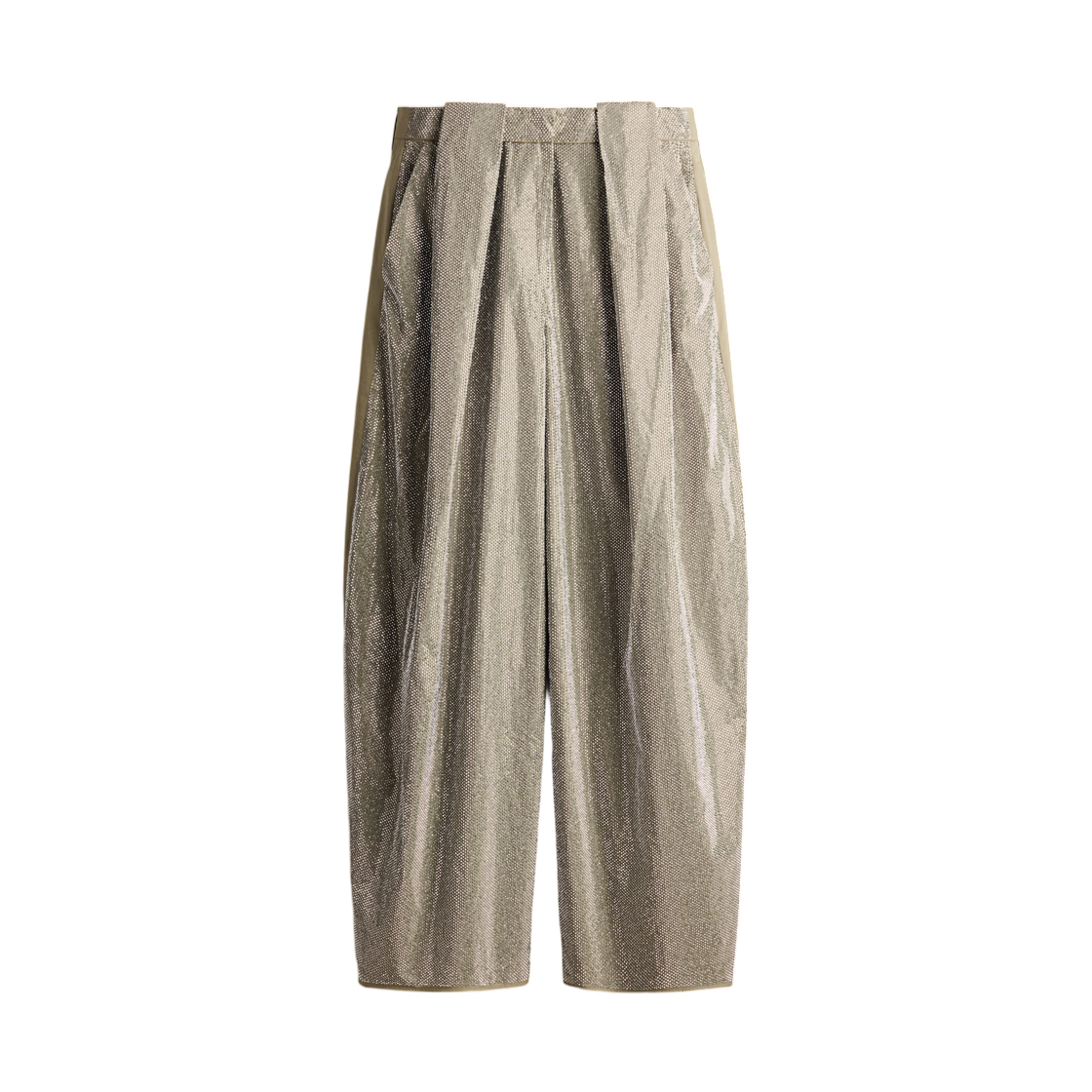 (W) 에이치앤엠 x 스텔라 맥카트니 배럴 레그 팬츠 카키 그린((W) H&M x Stella McCartney Barrel Leg Pants Khaki Green) - 1