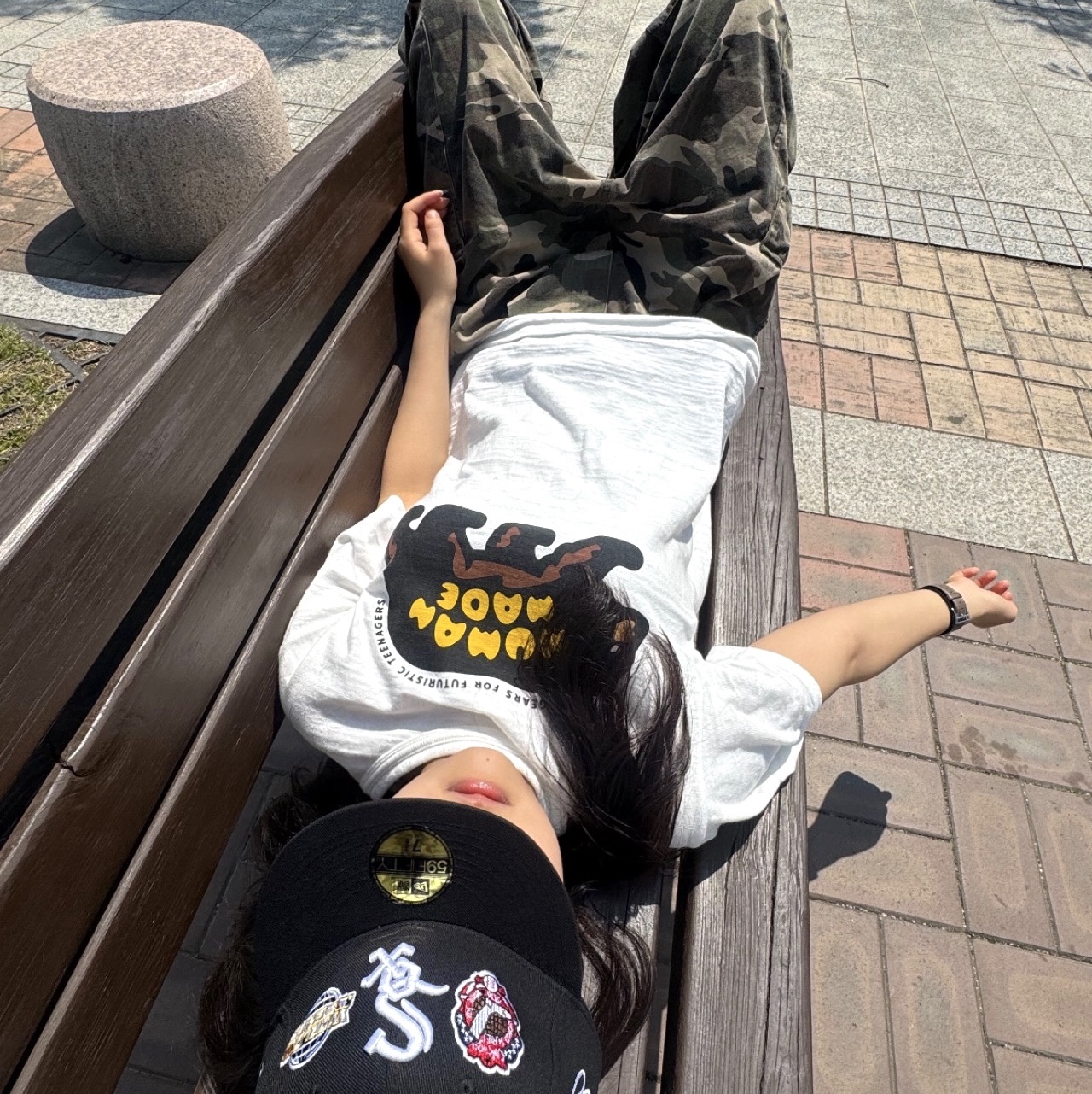 Human Made Graphic T-Shirt #10 White 착용 스타일